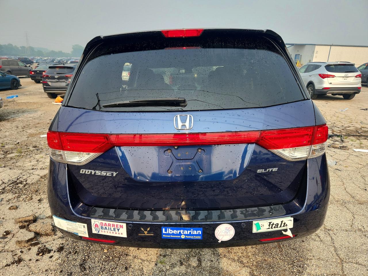 2014 Honda Odyssey Touring Blue vin: 5FNRL5H91EB139299