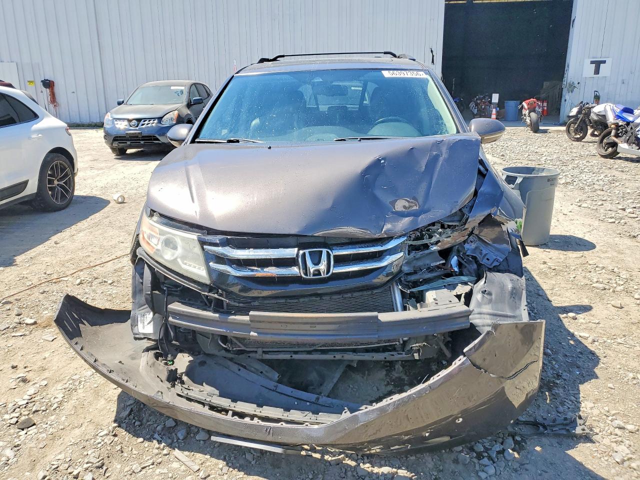 2015 Honda Odyssey Touring Gray vin: 5FNRL5H91FB062497