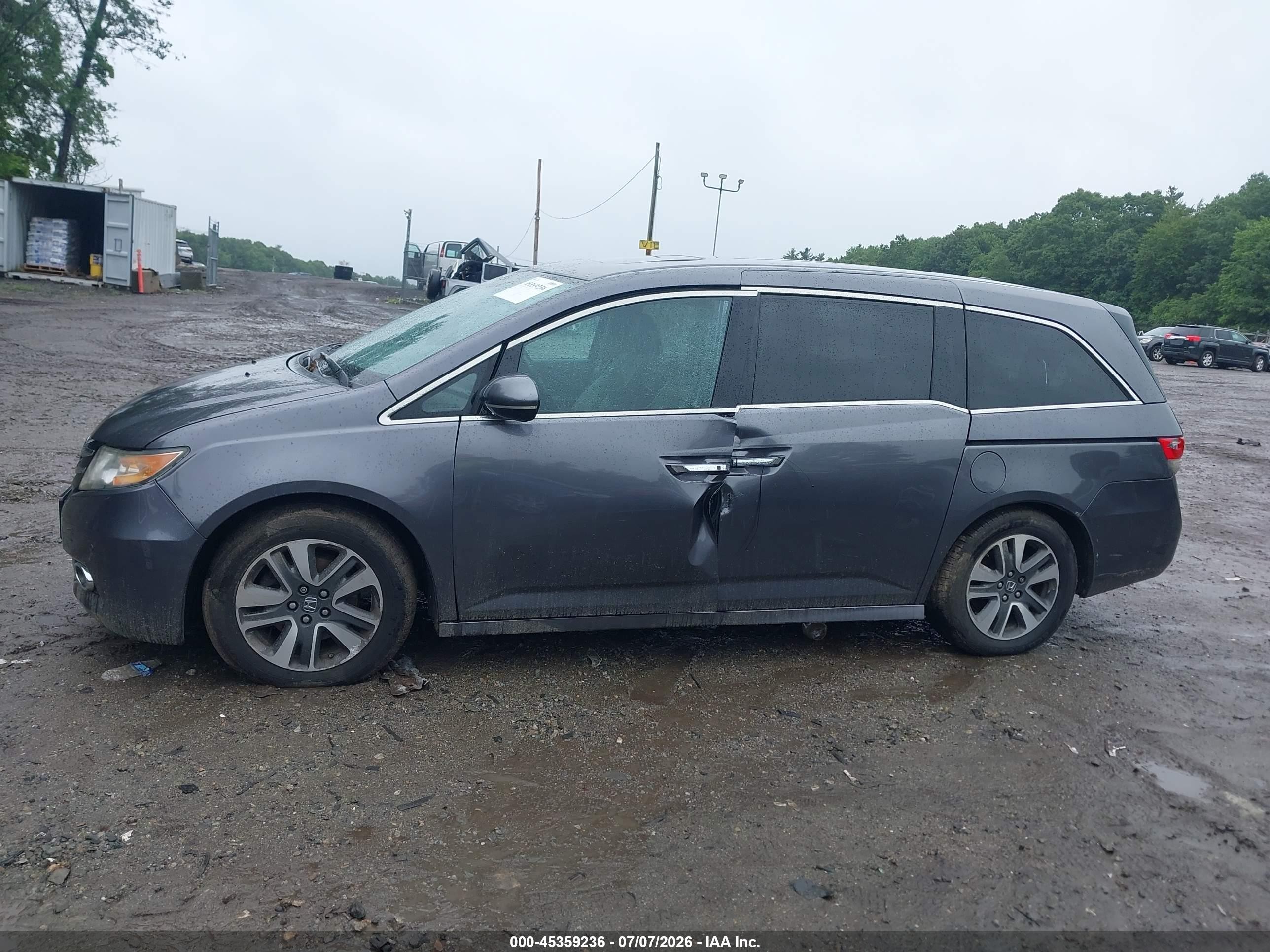 2015 Honda Odyssey Touring/touring Elite Gray vin: 5FNRL5H91FB073791
