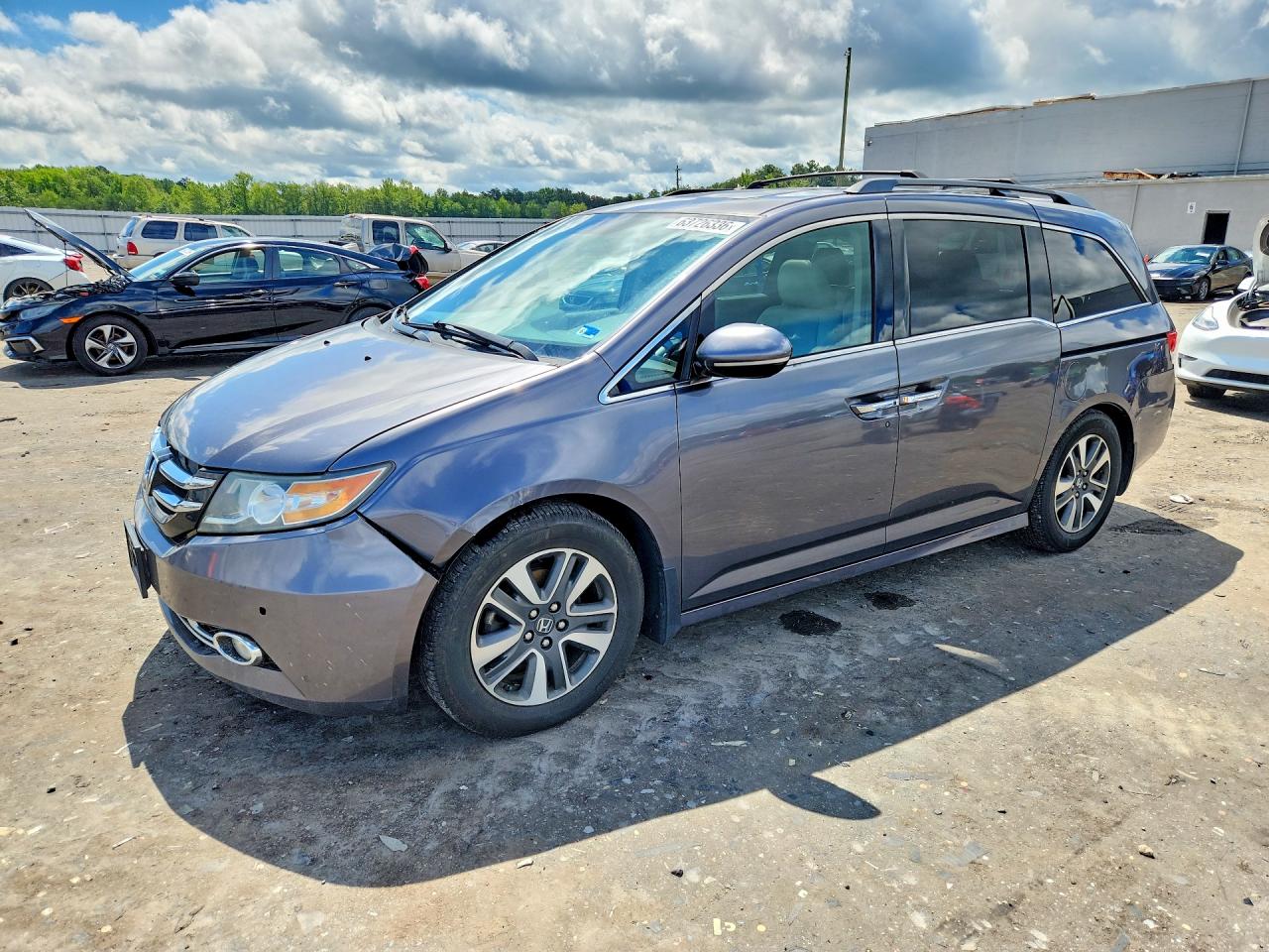 2015 Honda Odyssey Touring Gray vin: 5FNRL5H91FB078814