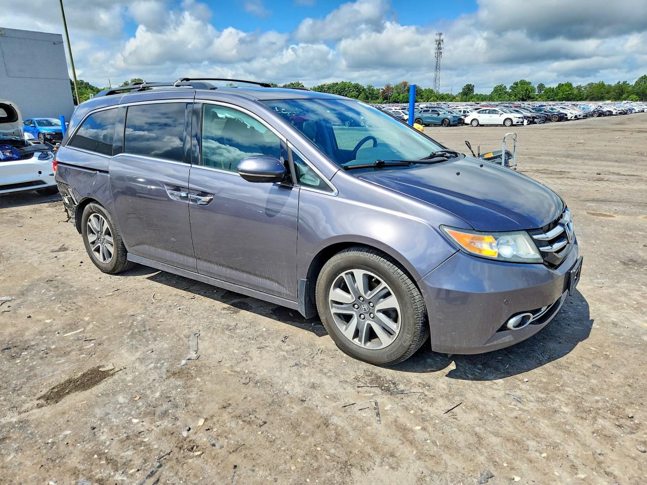 2015 Honda Odyssey Touring Gray vin: 5FNRL5H91FB078814