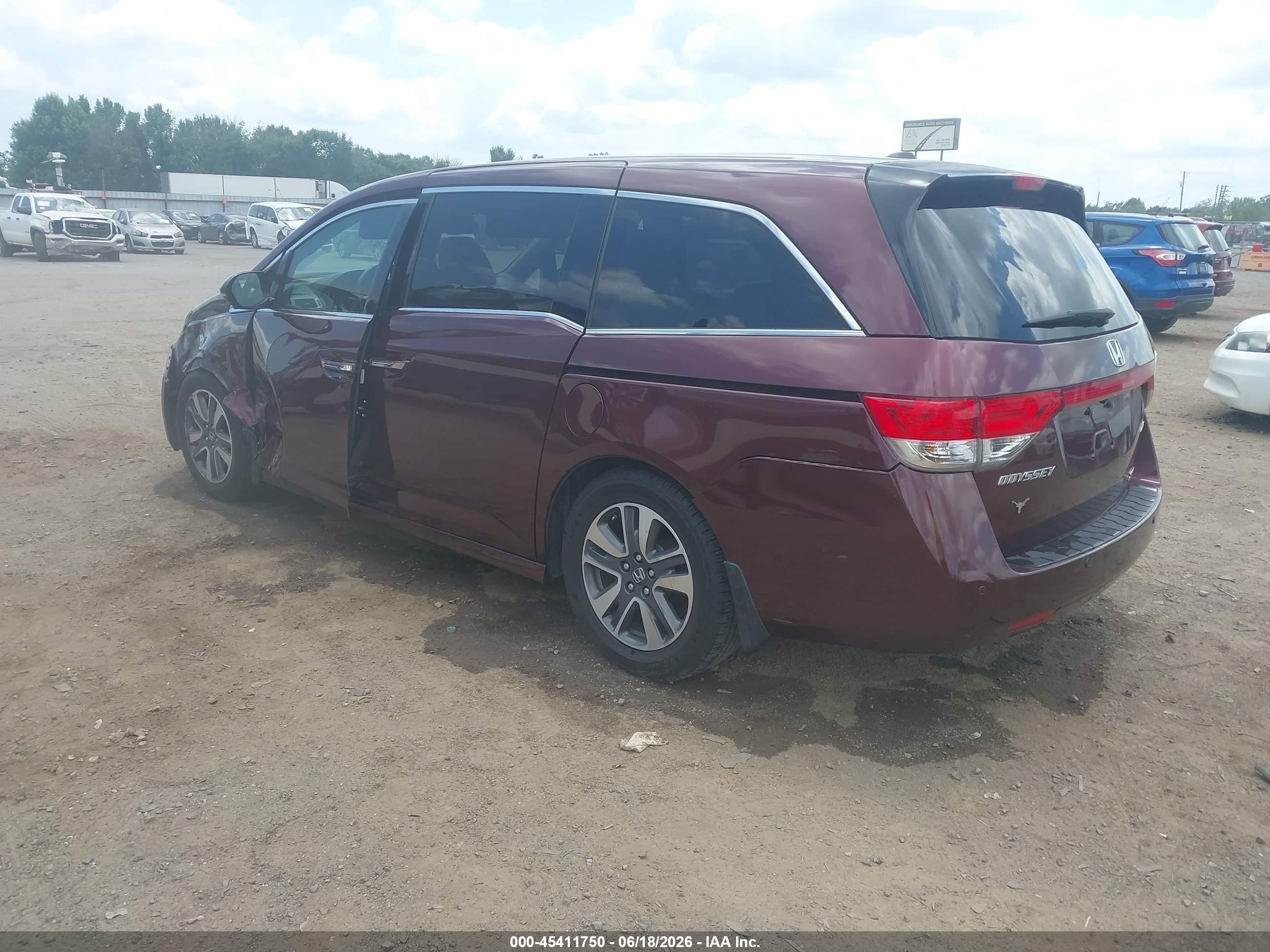 2015 Honda Odyssey Touring/touring Elite Бордовый vin: 5FNRL5H91FB108751