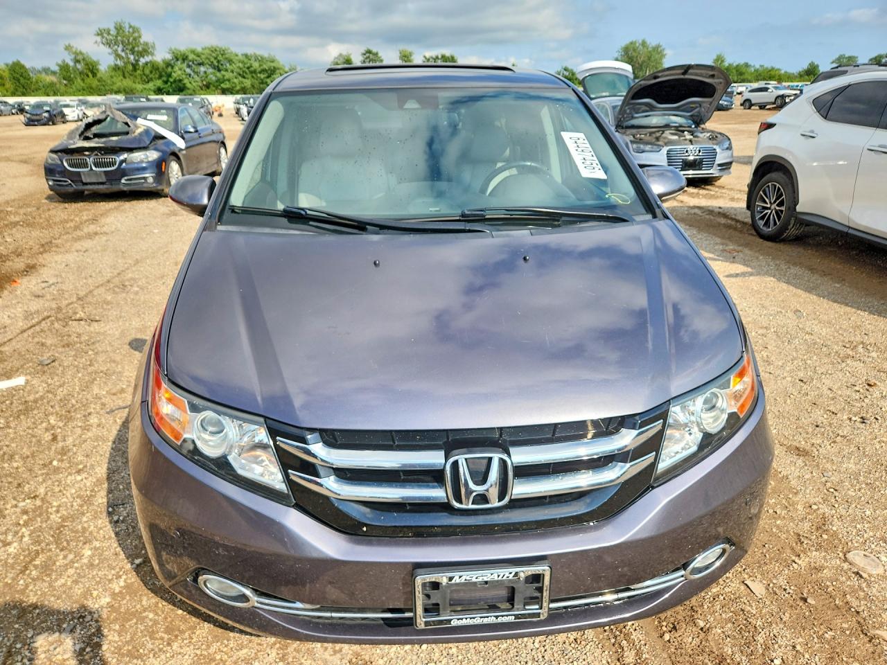 2015 Honda Odyssey Touring Серый vin: 5FNRL5H91FB117031