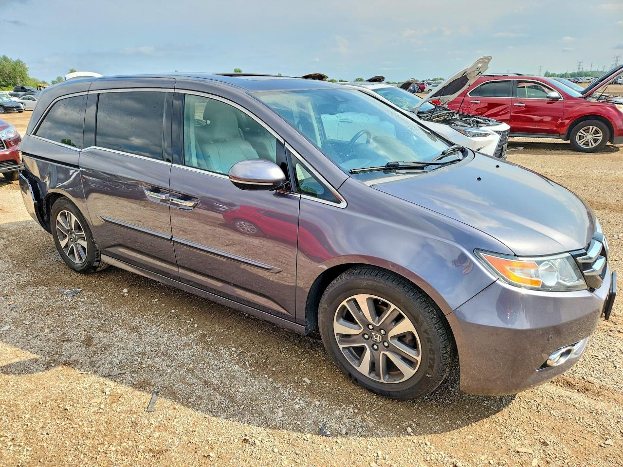 2015 Honda Odyssey Touring Серый vin: 5FNRL5H91FB117031