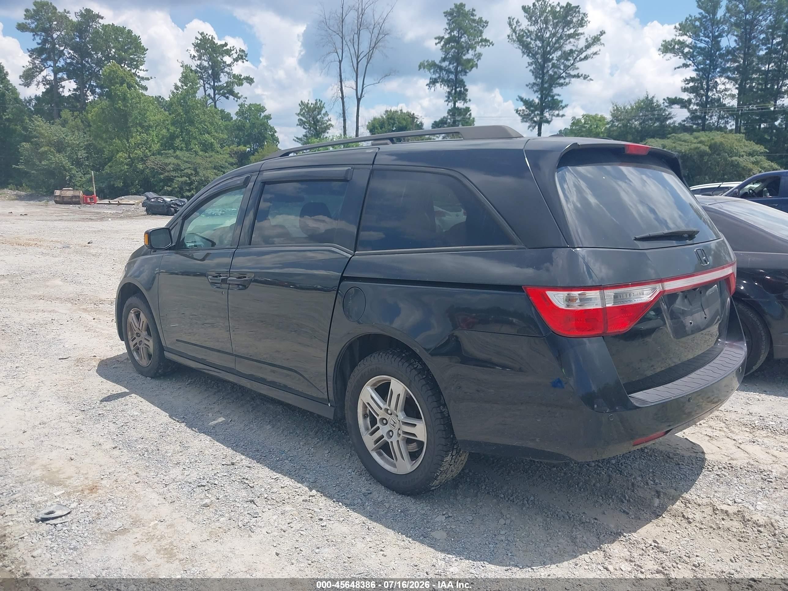 2011 Honda Odyssey Touring/touring Elite Black vin: 5FNRL5H92BB010760