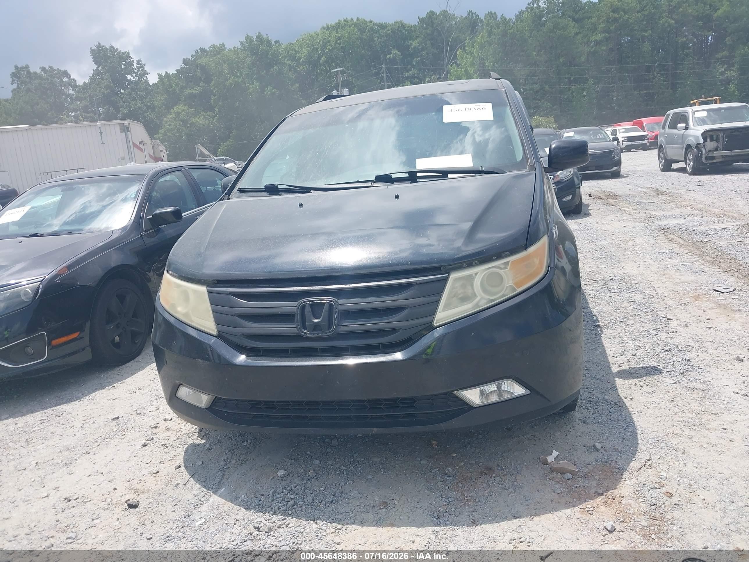 2011 Honda Odyssey Touring/touring Elite Black vin: 5FNRL5H92BB010760