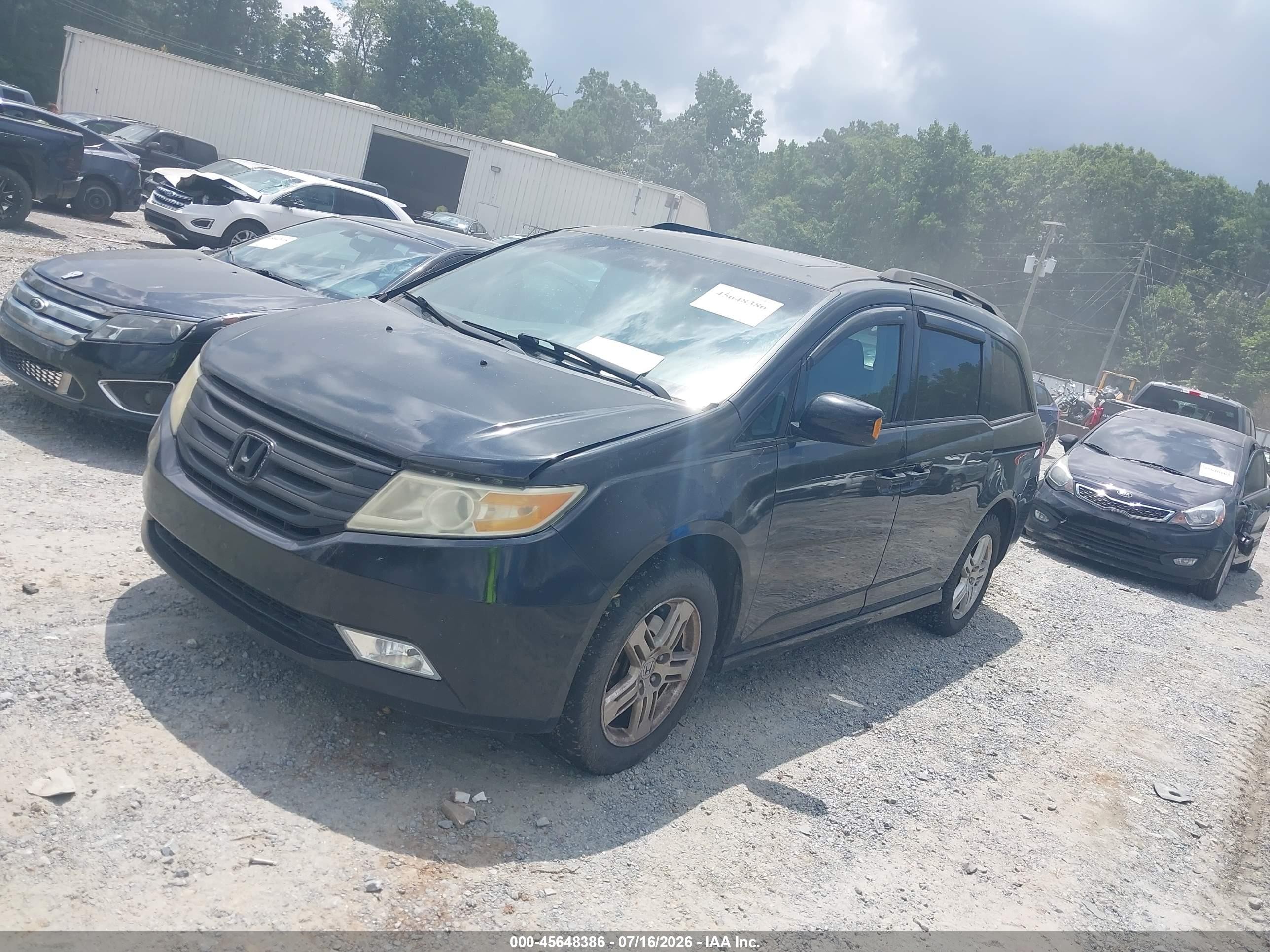 2011 Honda Odyssey Touring/touring Elite Black vin: 5FNRL5H92BB010760