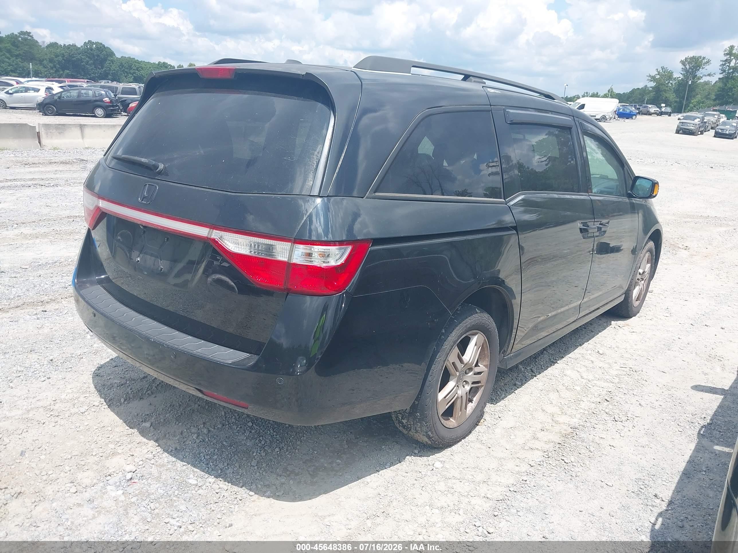 2011 Honda Odyssey Touring/touring Elite Black vin: 5FNRL5H92BB010760