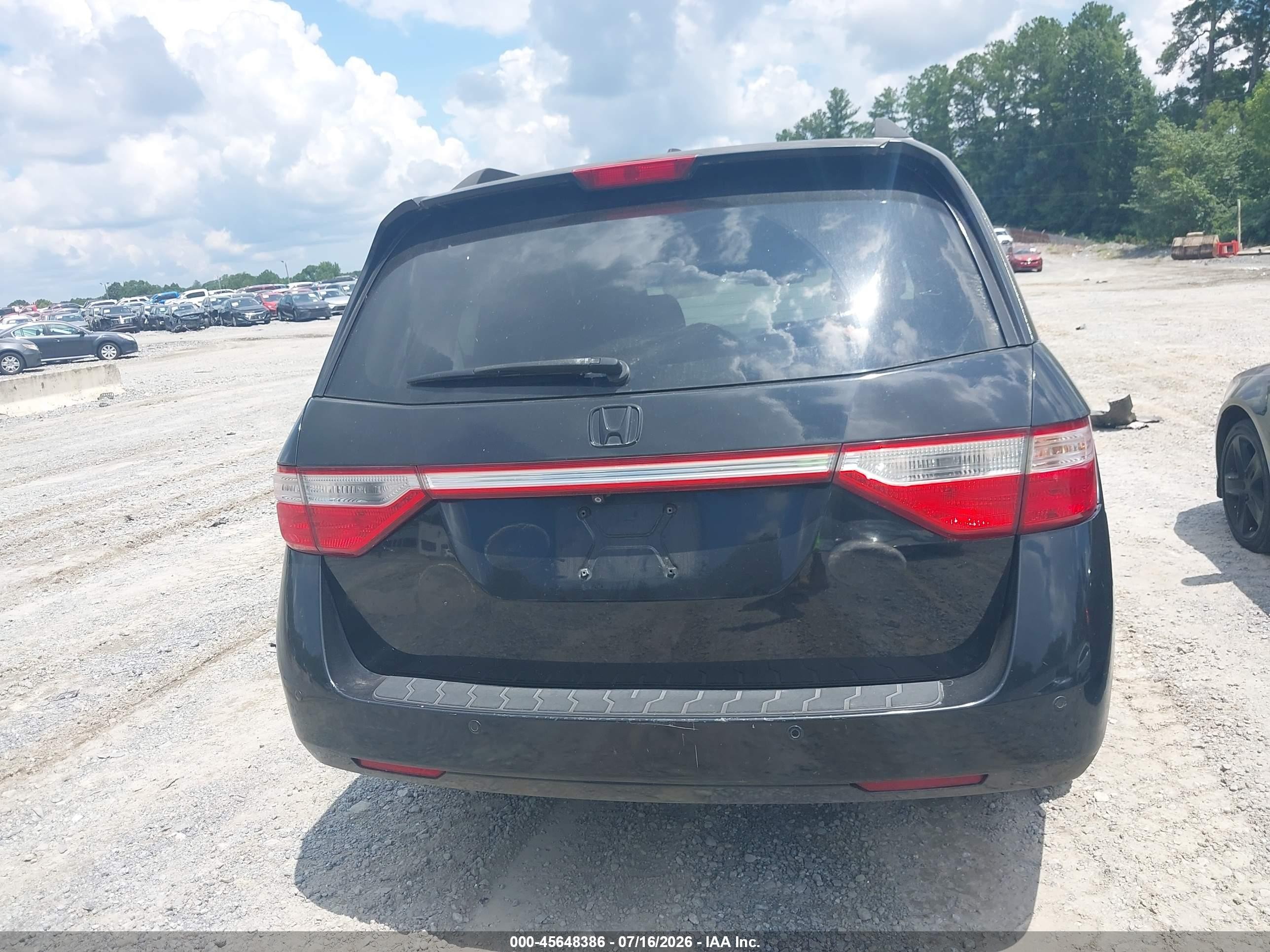 2011 Honda Odyssey Touring/touring Elite Black vin: 5FNRL5H92BB010760