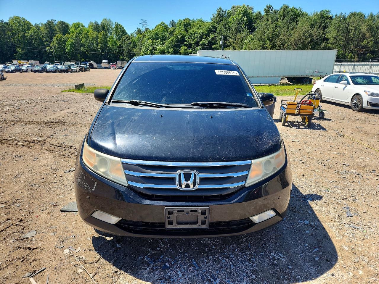 2011 Honda Odyssey Touring Black vin: 5FNRL5H92BB091517