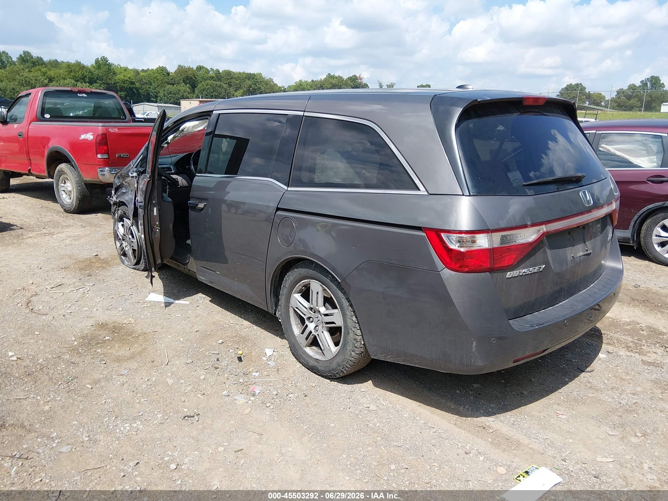 2012 Honda Odyssey Touring/touring Elite Gray vin: 5FNRL5H92CB013935