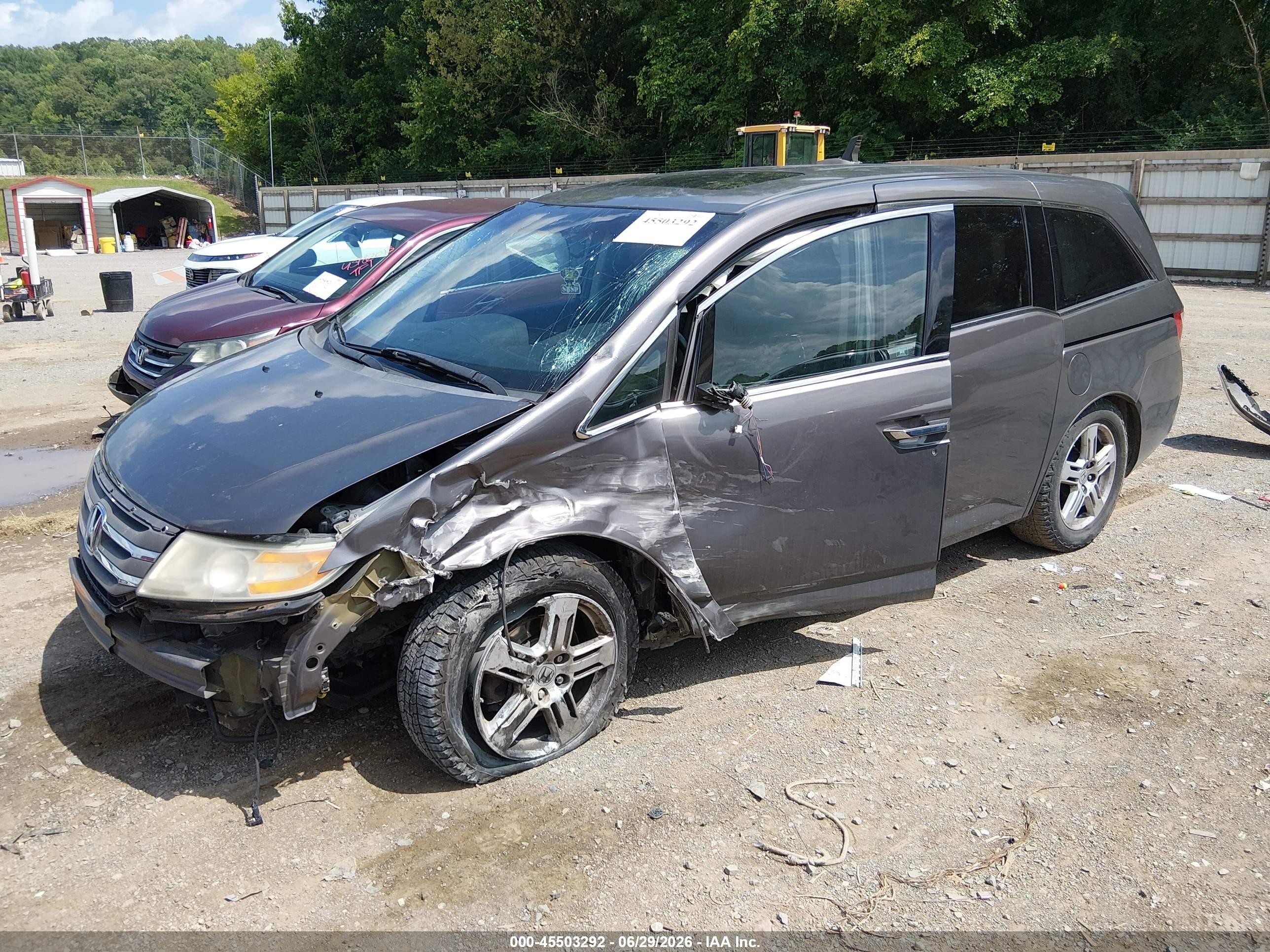 2012 Honda Odyssey Touring/touring Elite Gray vin: 5FNRL5H92CB013935