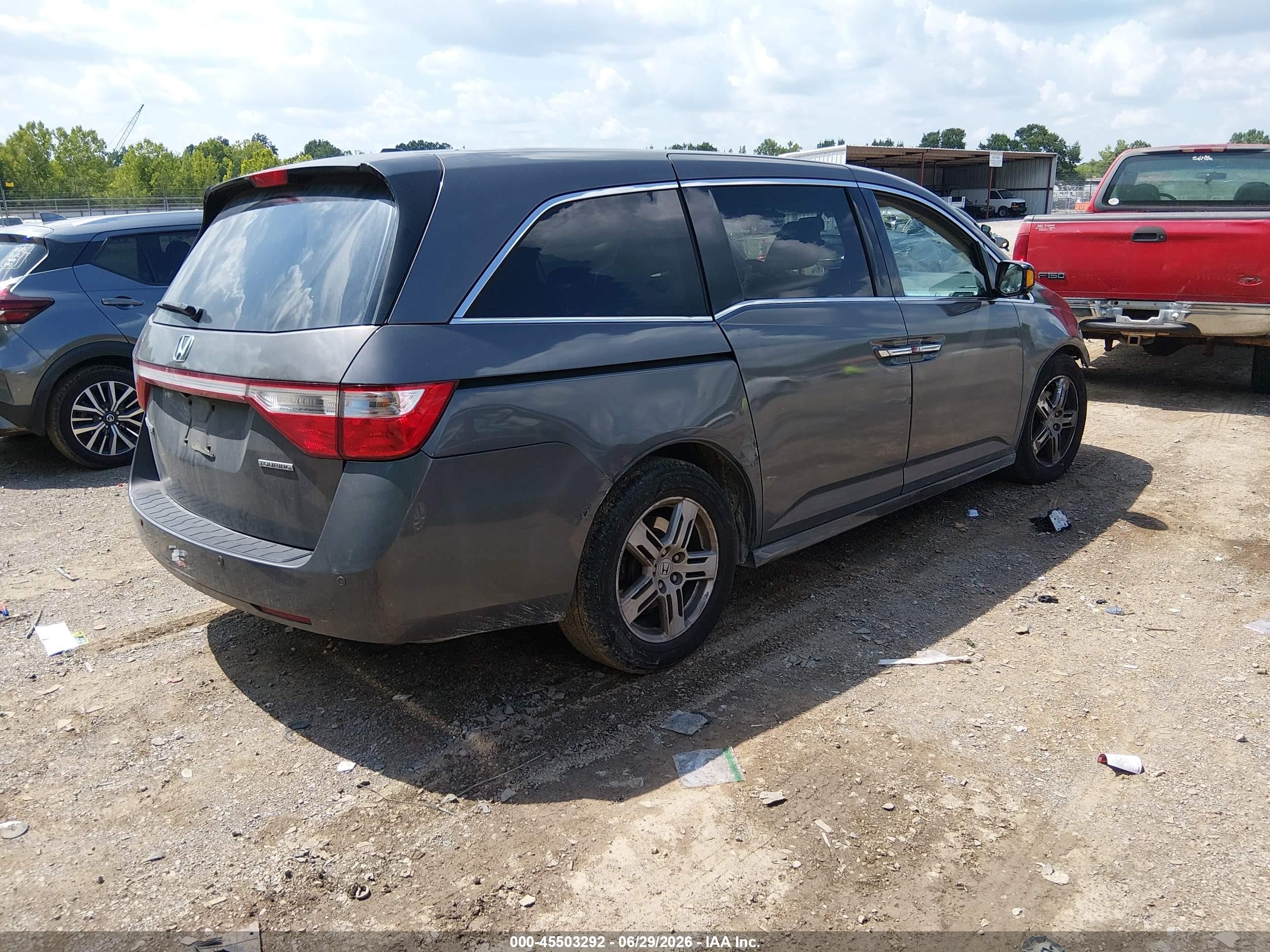 2012 Honda Odyssey Touring/touring Elite Gray vin: 5FNRL5H92CB013935