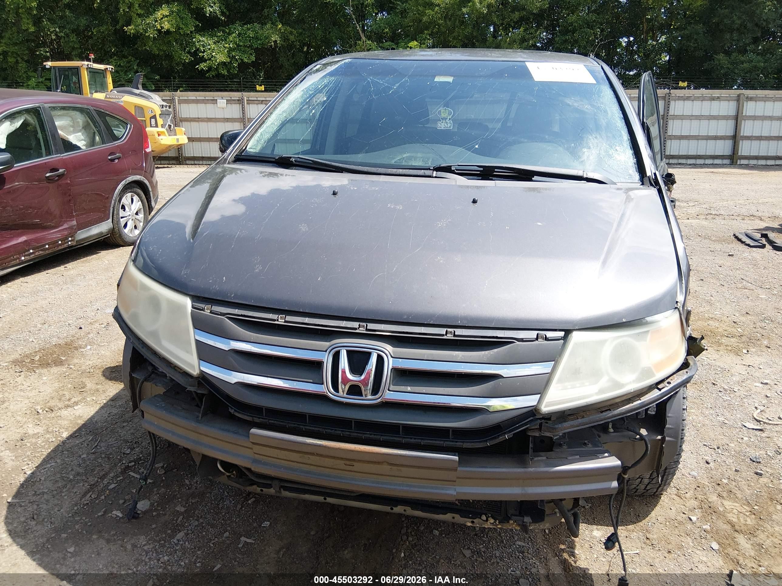 2012 Honda Odyssey Touring/touring Elite Gray vin: 5FNRL5H92CB013935
