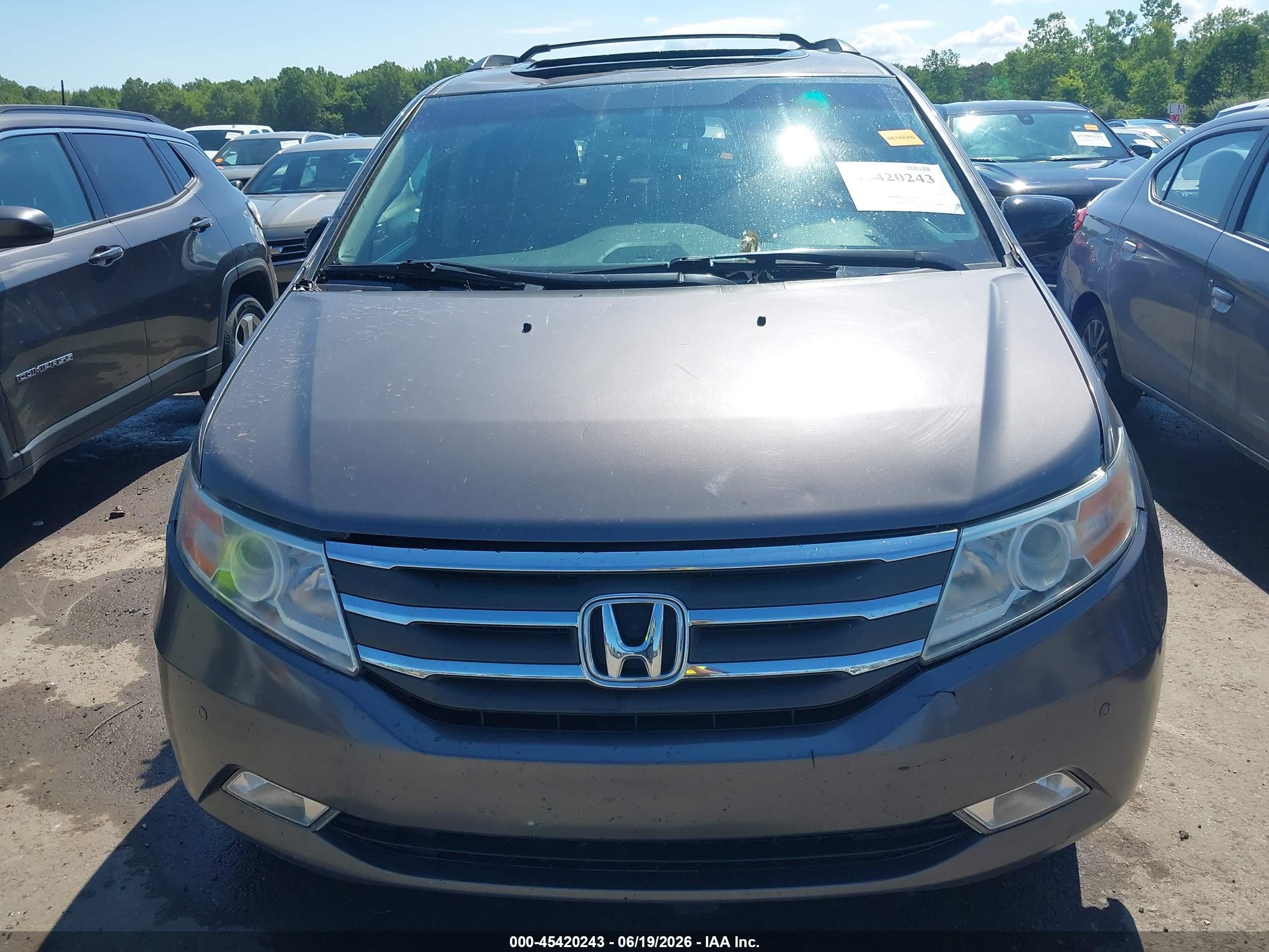 2012 Honda Odyssey Touring/touring Elite Brown vin: 5FNRL5H92CB034607