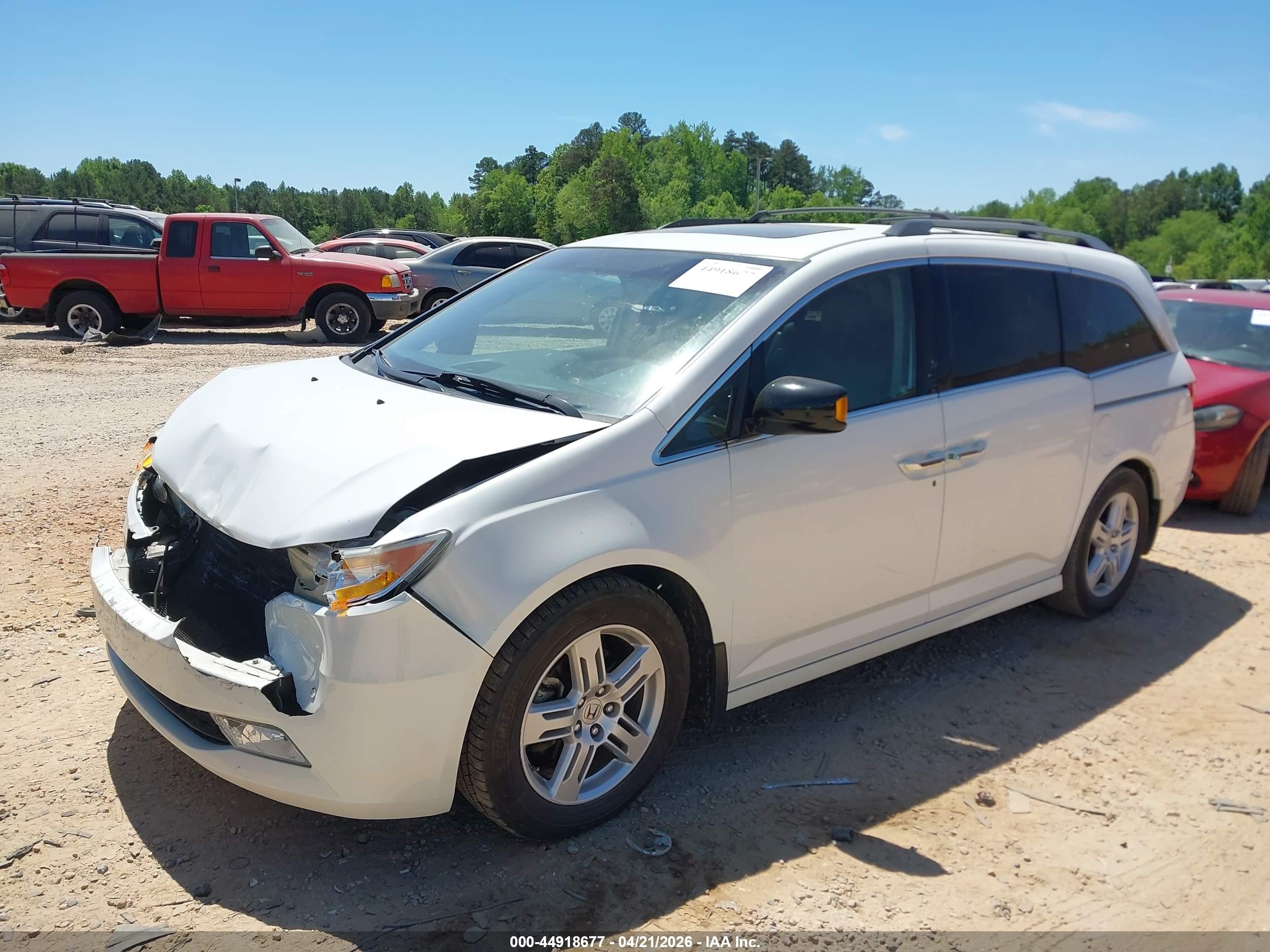 2012 Honda Odyssey Touring/touring Elite Белый vin: 5FNRL5H92CB057434