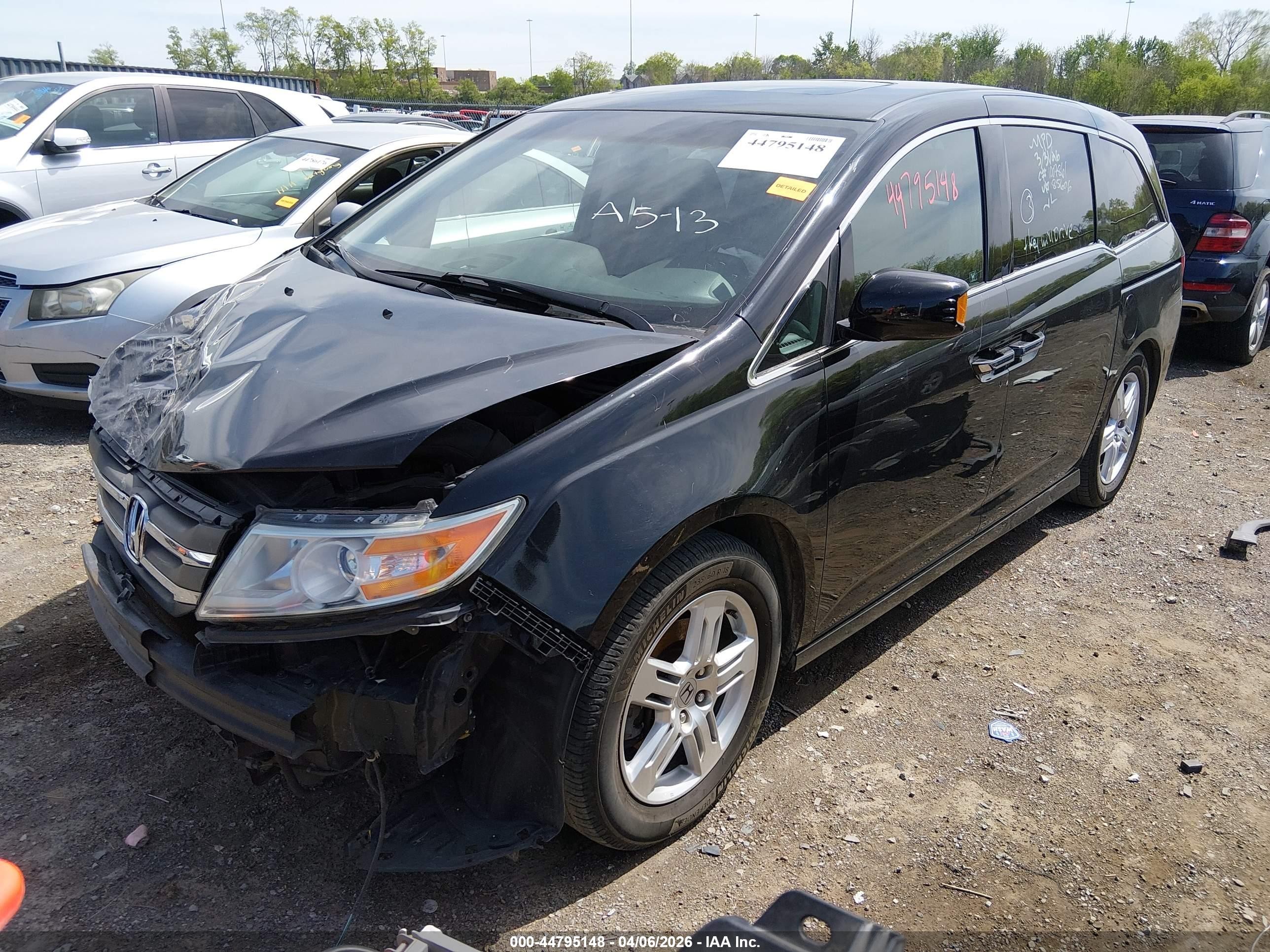 2012 Honda Odyssey Touring/touring Elite Black vin: 5FNRL5H92CB085606