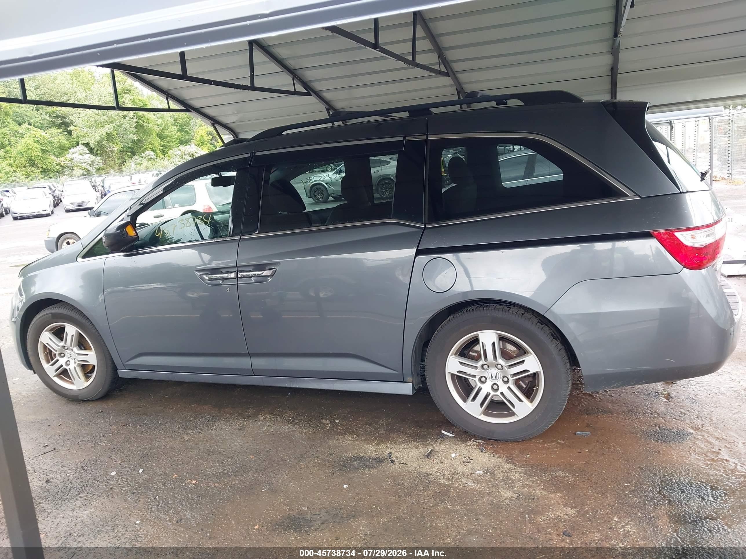 2012 Honda Odyssey Touring/touring Elite Gray vin: 5FNRL5H92CB087663