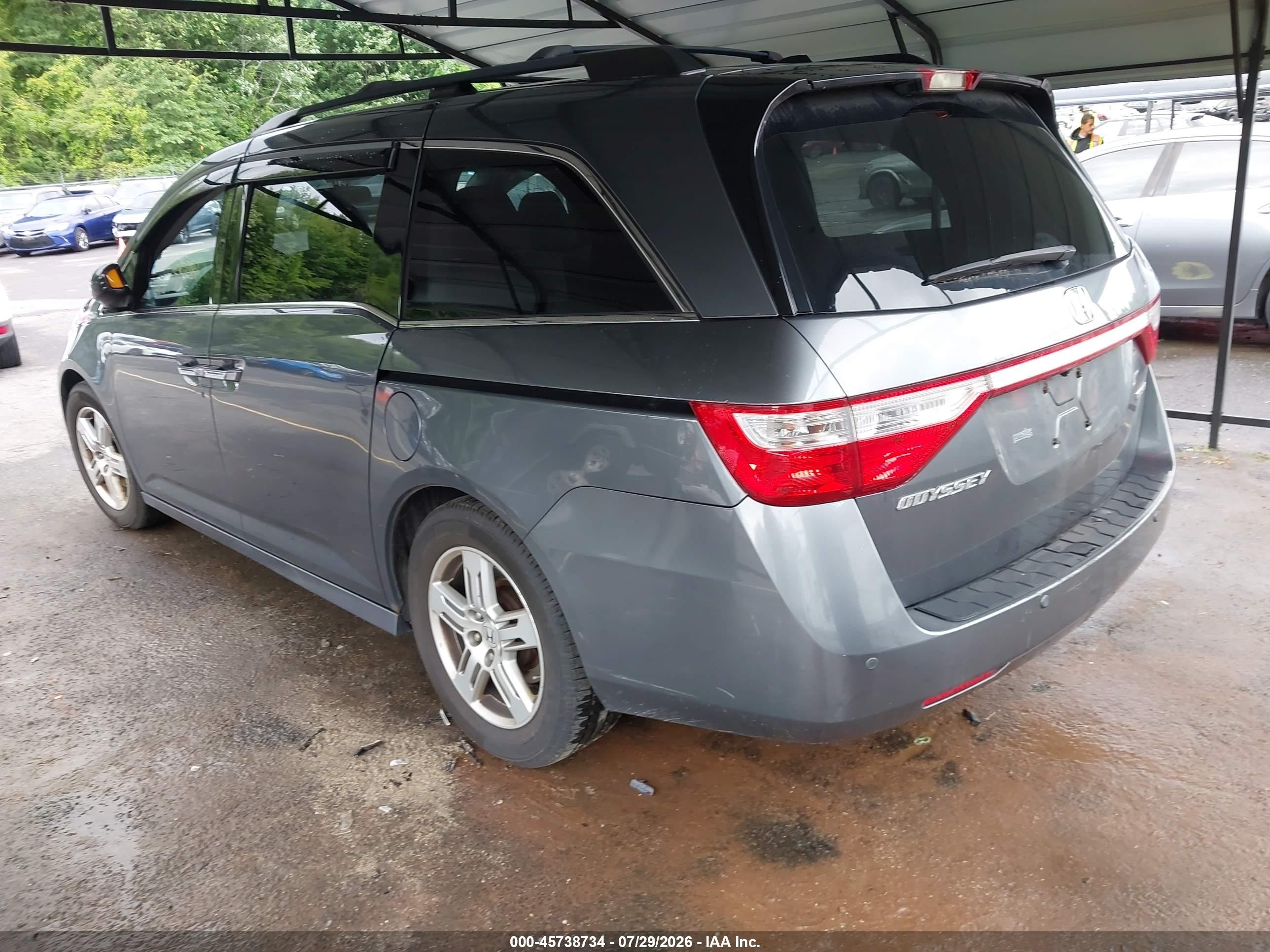 2012 Honda Odyssey Touring/touring Elite Gray vin: 5FNRL5H92CB087663