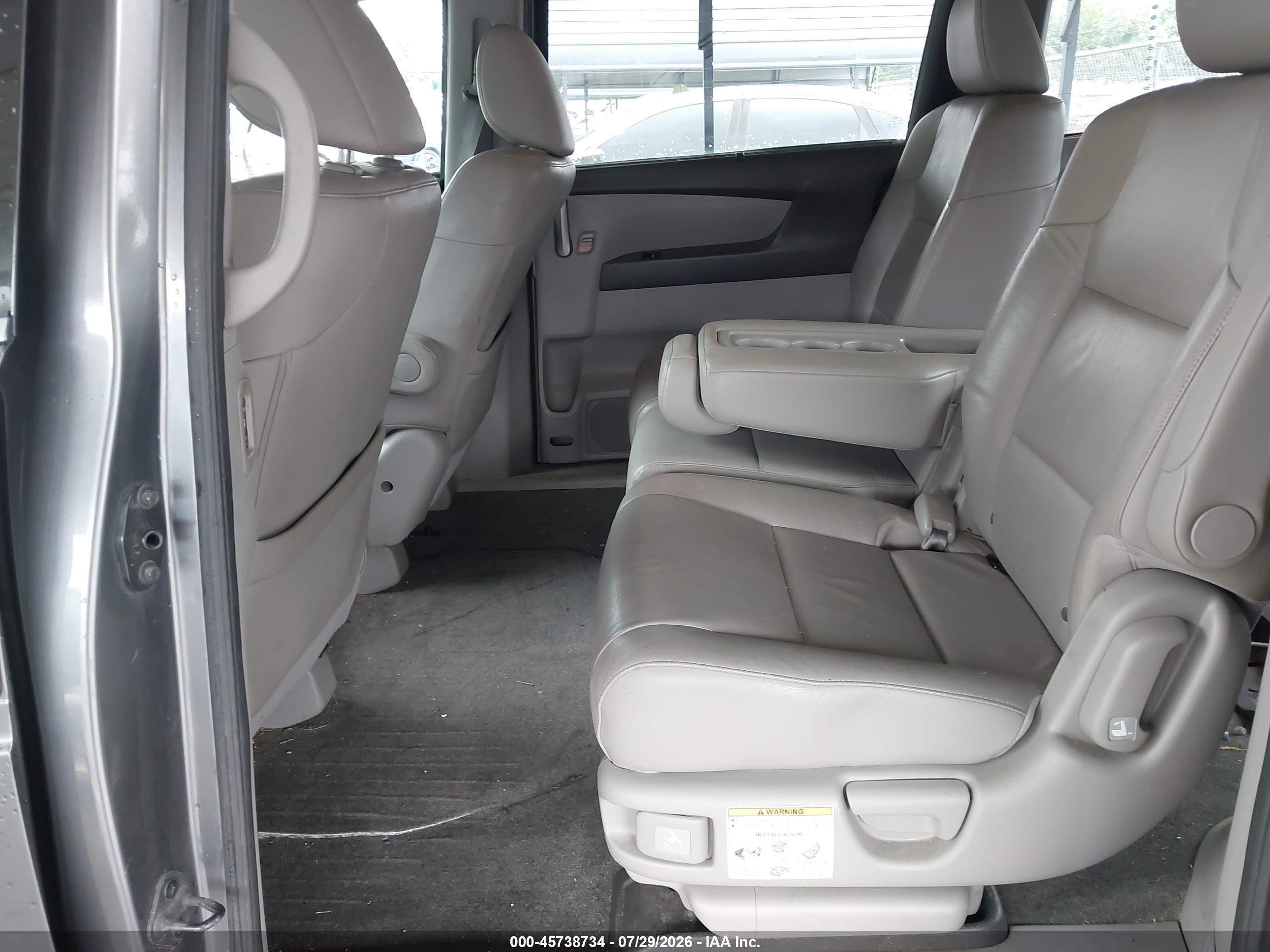 2012 Honda Odyssey Touring/touring Elite Gray vin: 5FNRL5H92CB087663