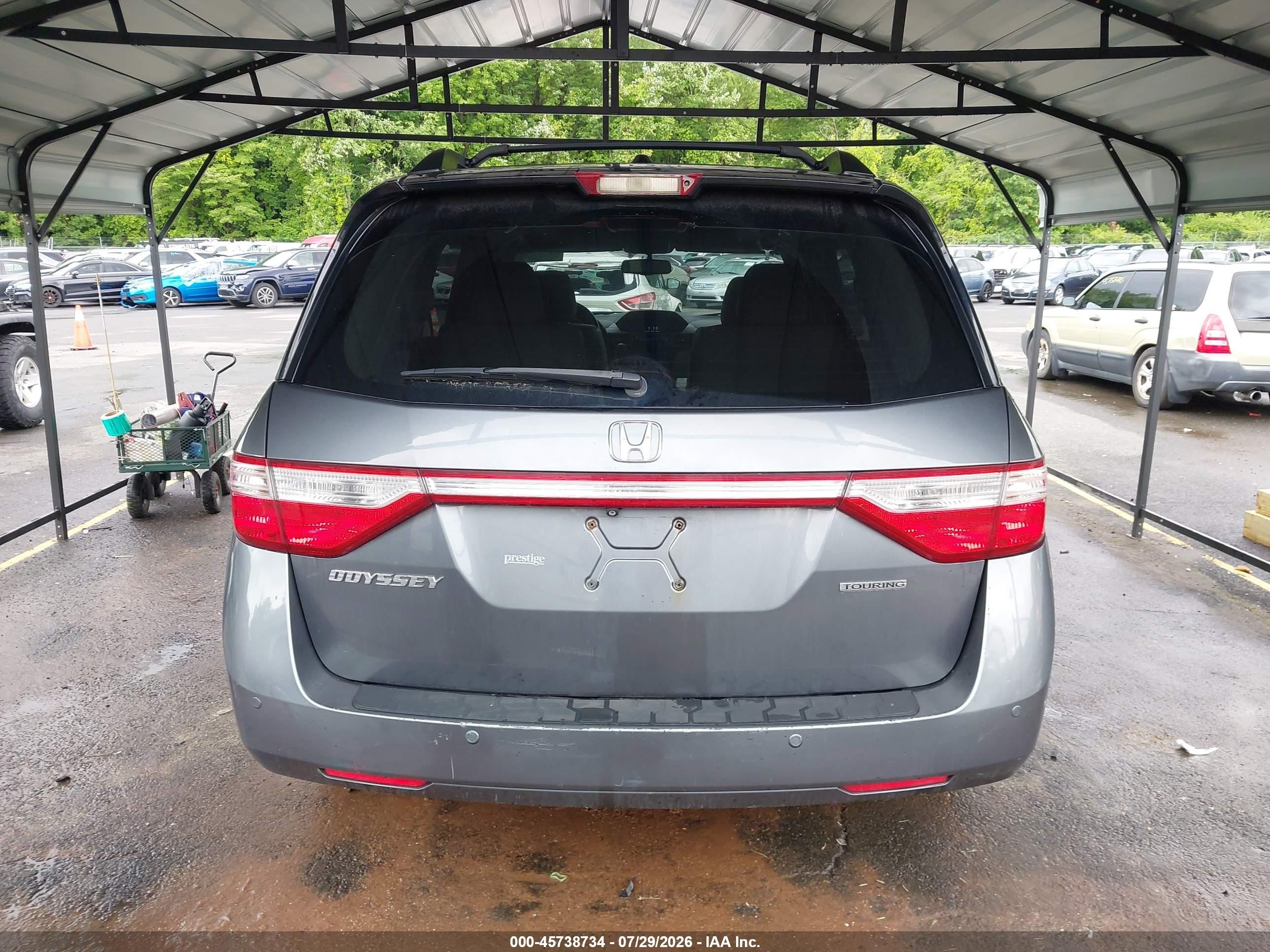 2012 Honda Odyssey Touring/touring Elite Gray vin: 5FNRL5H92CB087663