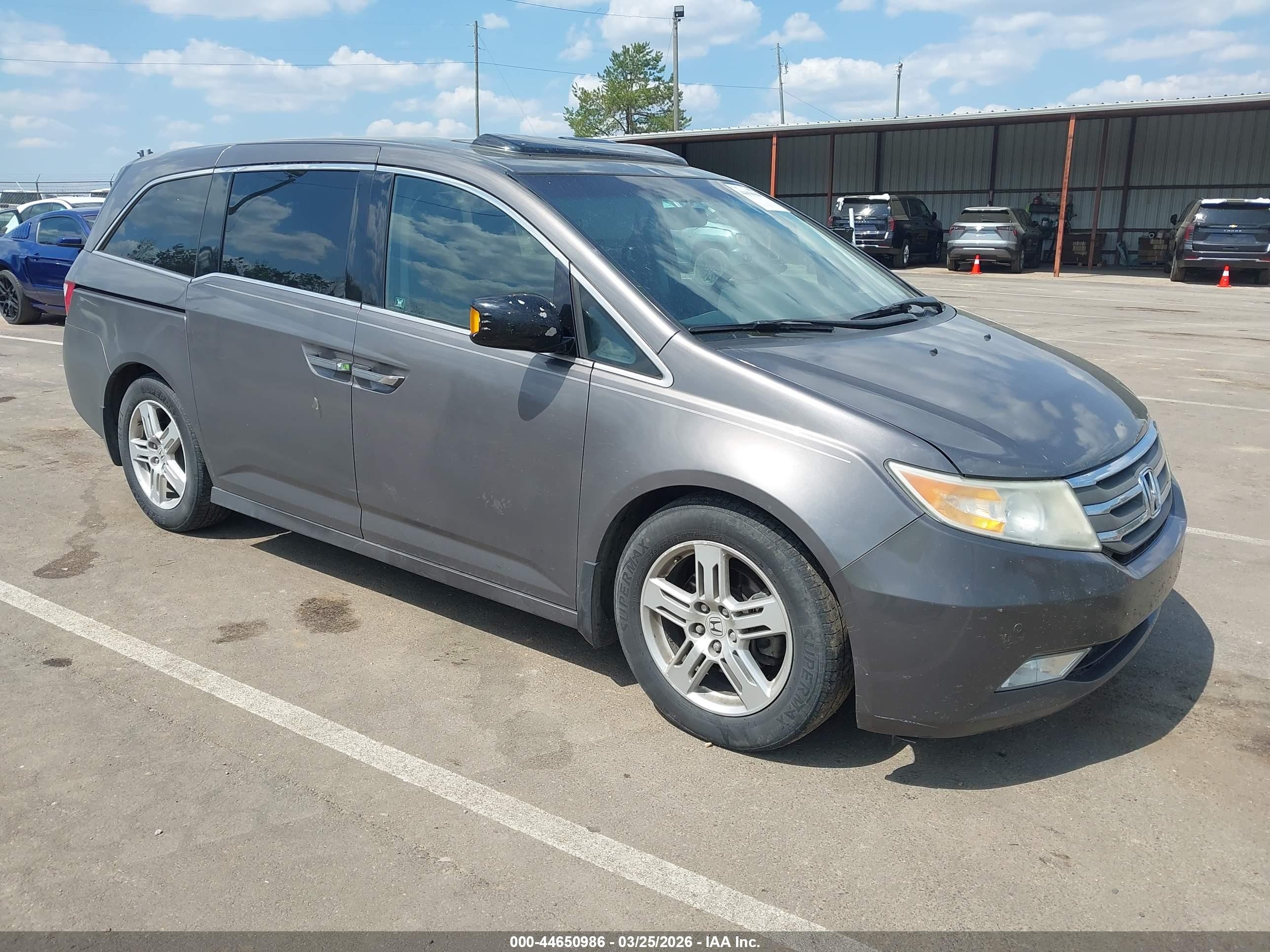 2012 Honda Odyssey Touring/touring Elite Серый vin: 5FNRL5H92CB116854