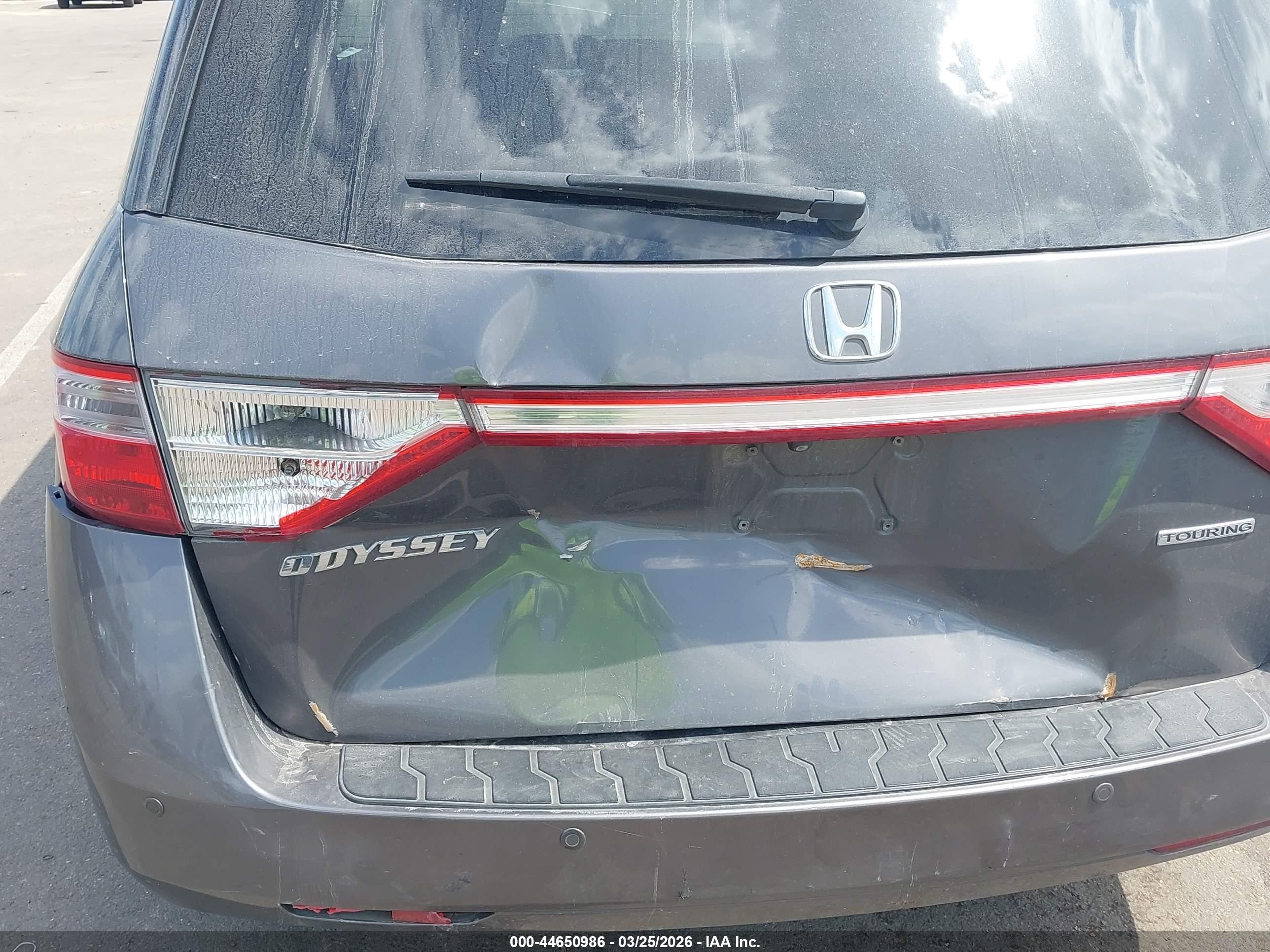 2012 Honda Odyssey Touring/touring Elite Gray vin: 5FNRL5H92CB116854
