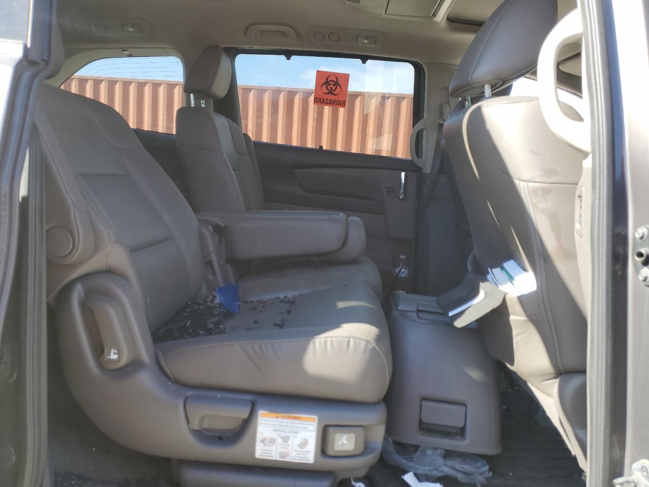 2014 Honda Odyssey Touring Gray vin: 5FNRL5H92EB003943