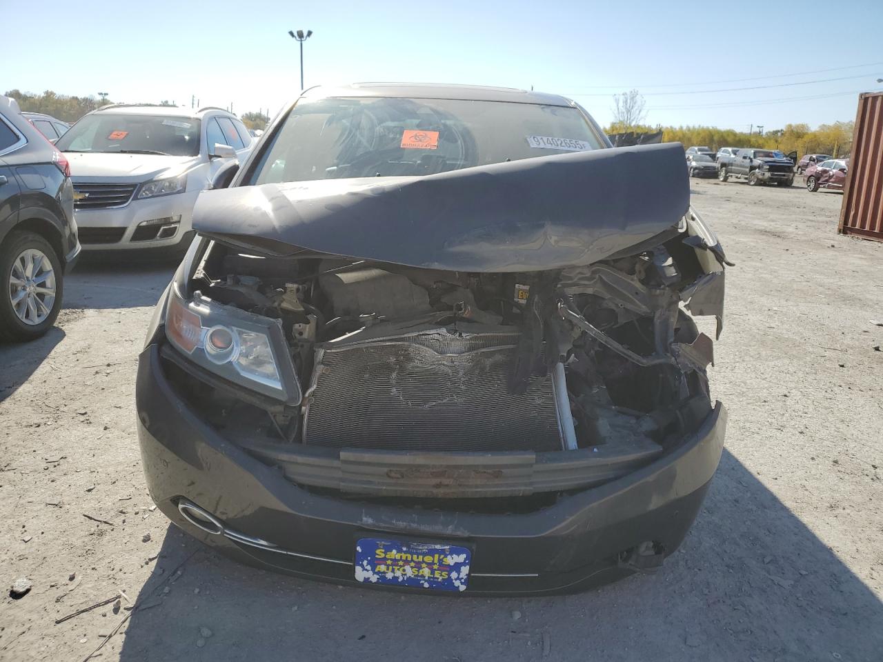 2014 Honda Odyssey Touring Gray vin: 5FNRL5H92EB003943