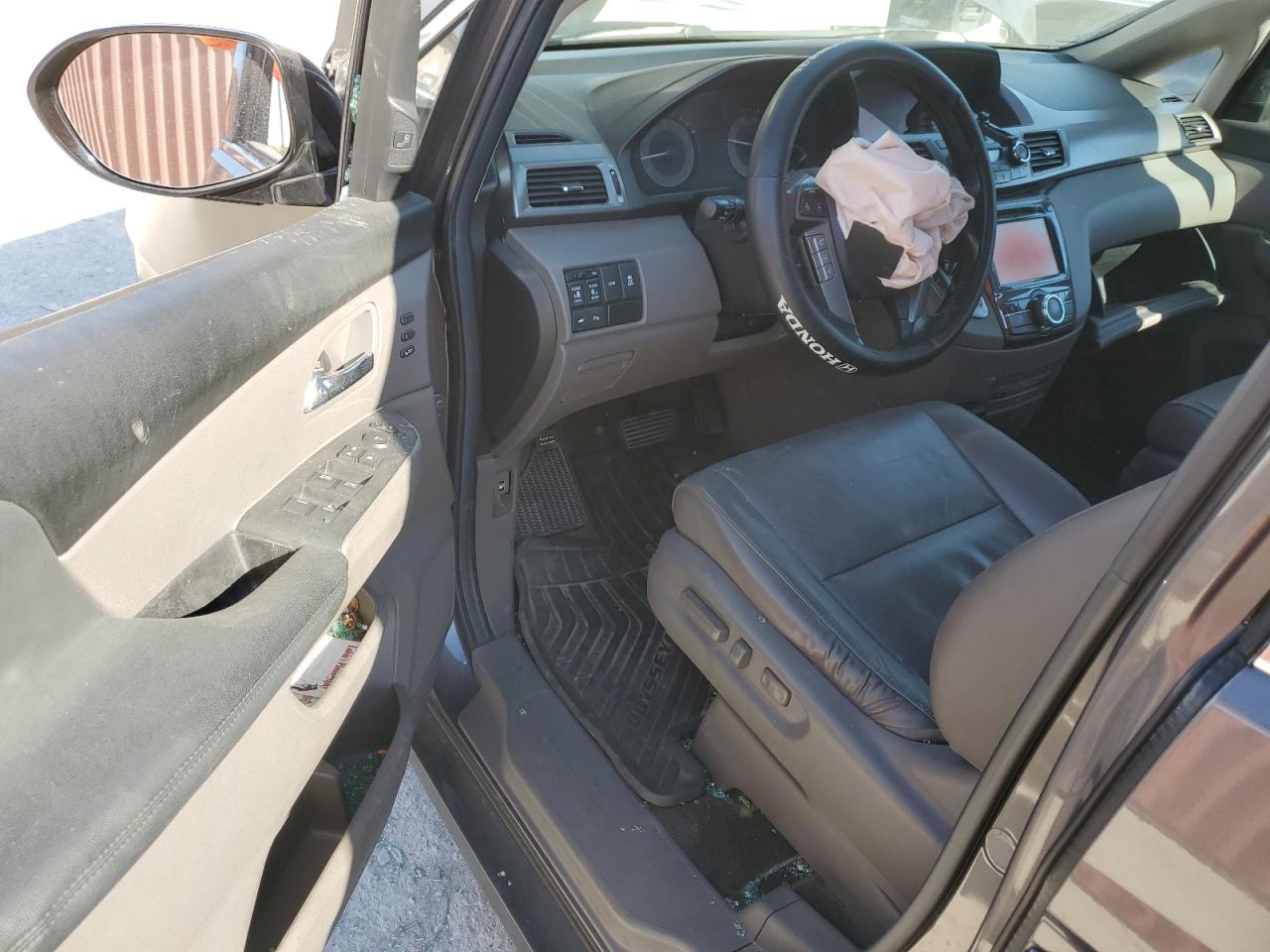 2014 Honda Odyssey Touring Gray vin: 5FNRL5H92EB003943