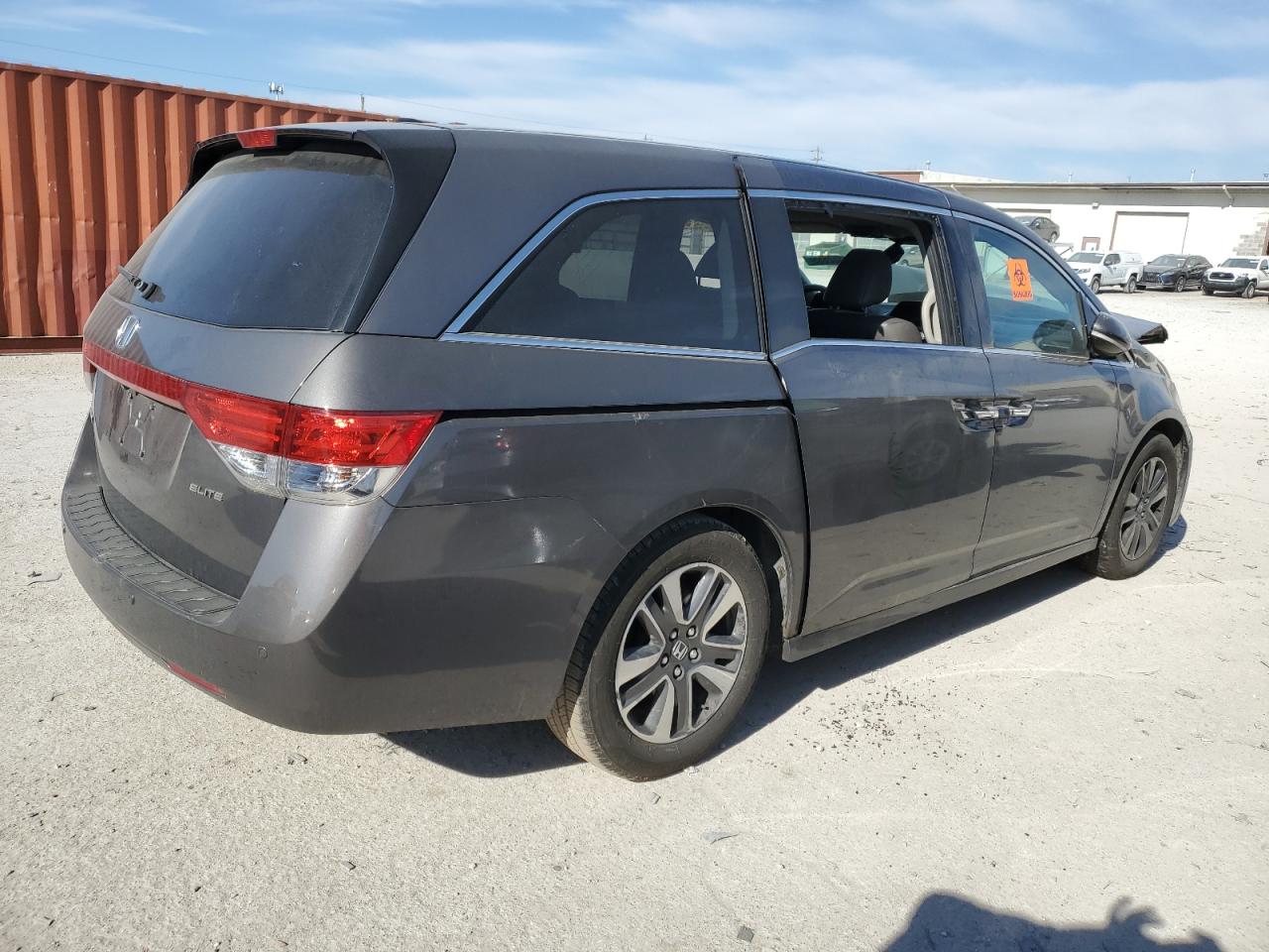 2014 Honda Odyssey Touring Gray vin: 5FNRL5H92EB003943