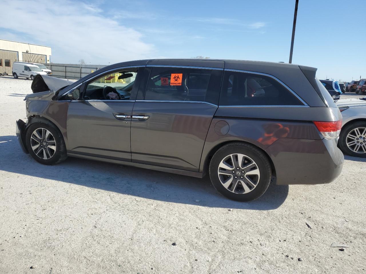 2014 Honda Odyssey Touring Gray vin: 5FNRL5H92EB003943