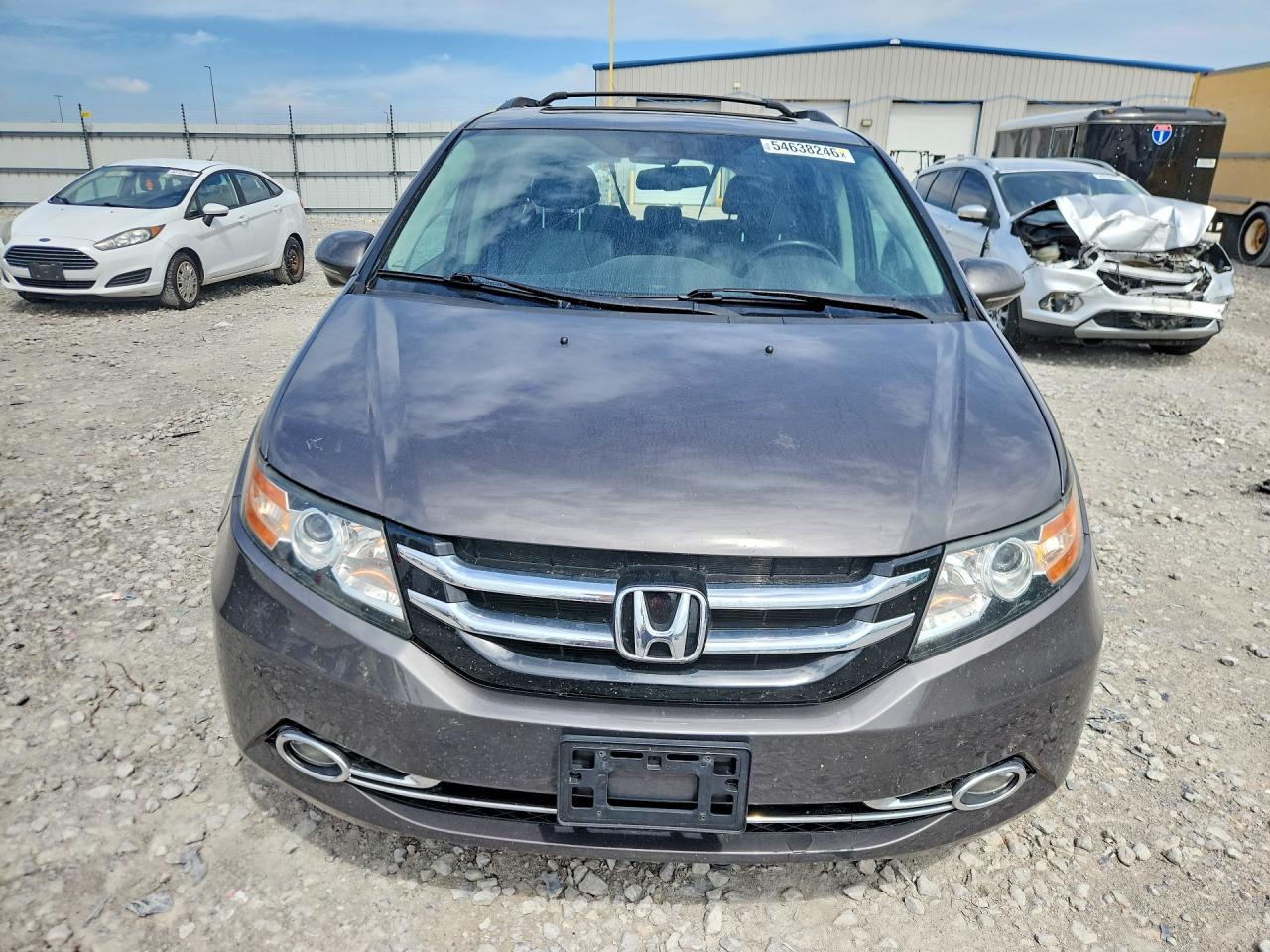 2014 Honda Odyssey Touring Gray vin: 5FNRL5H92EB070106