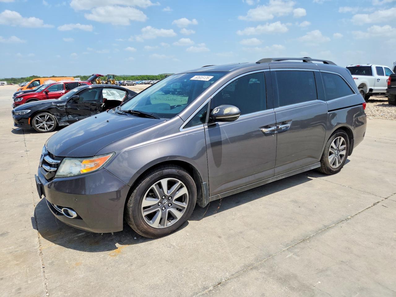 2014 Honda Odyssey Touring Gray vin: 5FNRL5H92EB109261