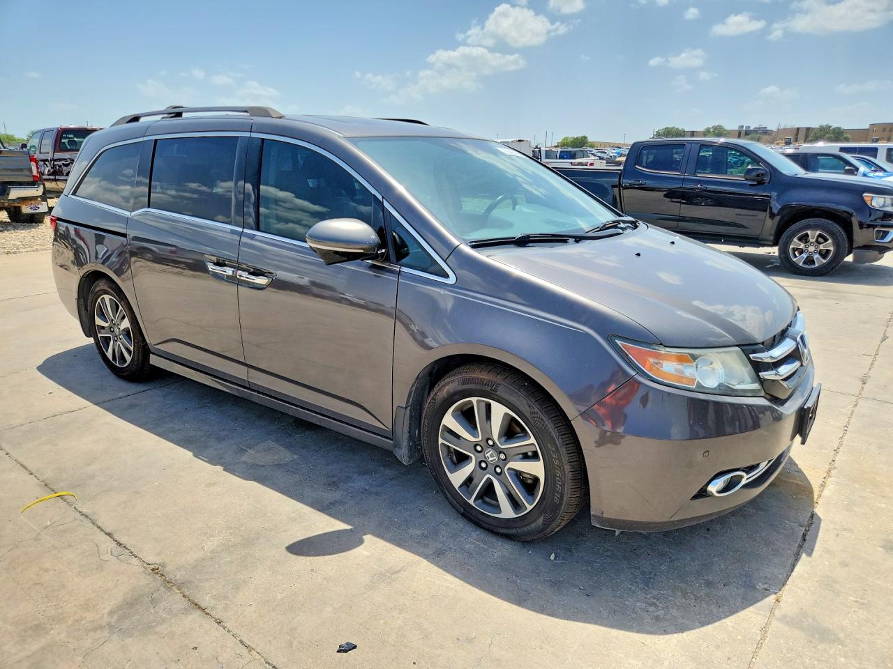 2014 Honda Odyssey Touring Gray vin: 5FNRL5H92EB109261