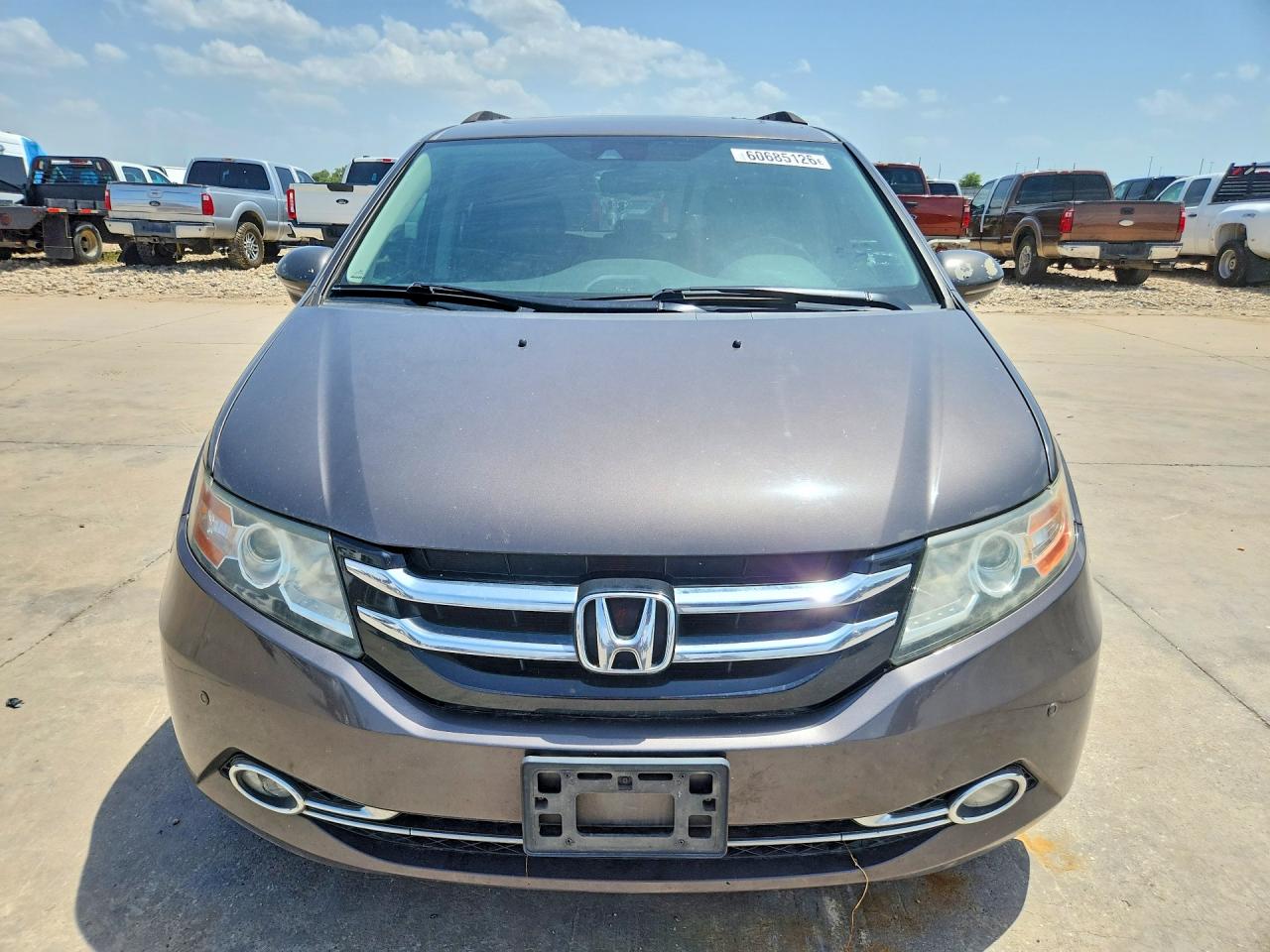 2014 Honda Odyssey Touring Gray vin: 5FNRL5H92EB109261
