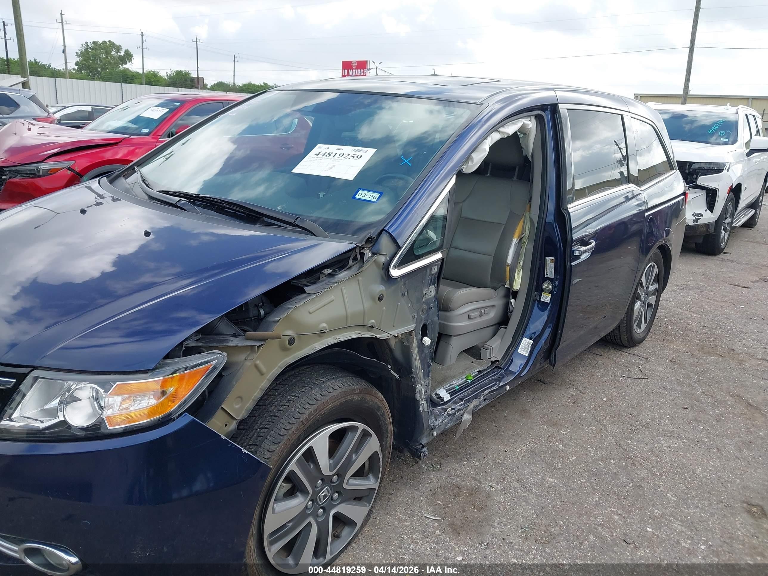 2015 Honda Odyssey Touring/touring Elite Blue vin: 5FNRL5H92FB028150