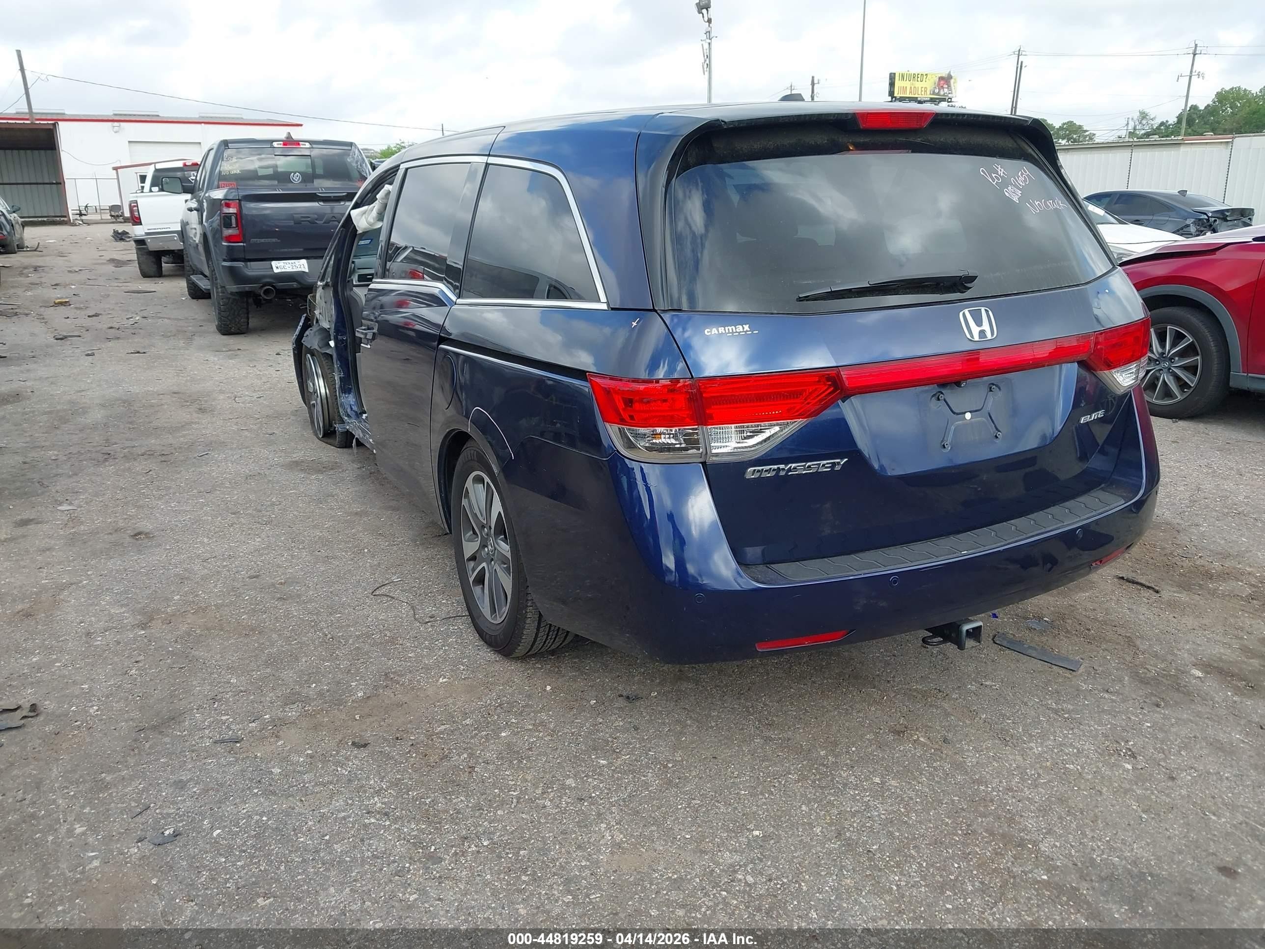 2015 Honda Odyssey Touring/touring Elite Blue vin: 5FNRL5H92FB028150
