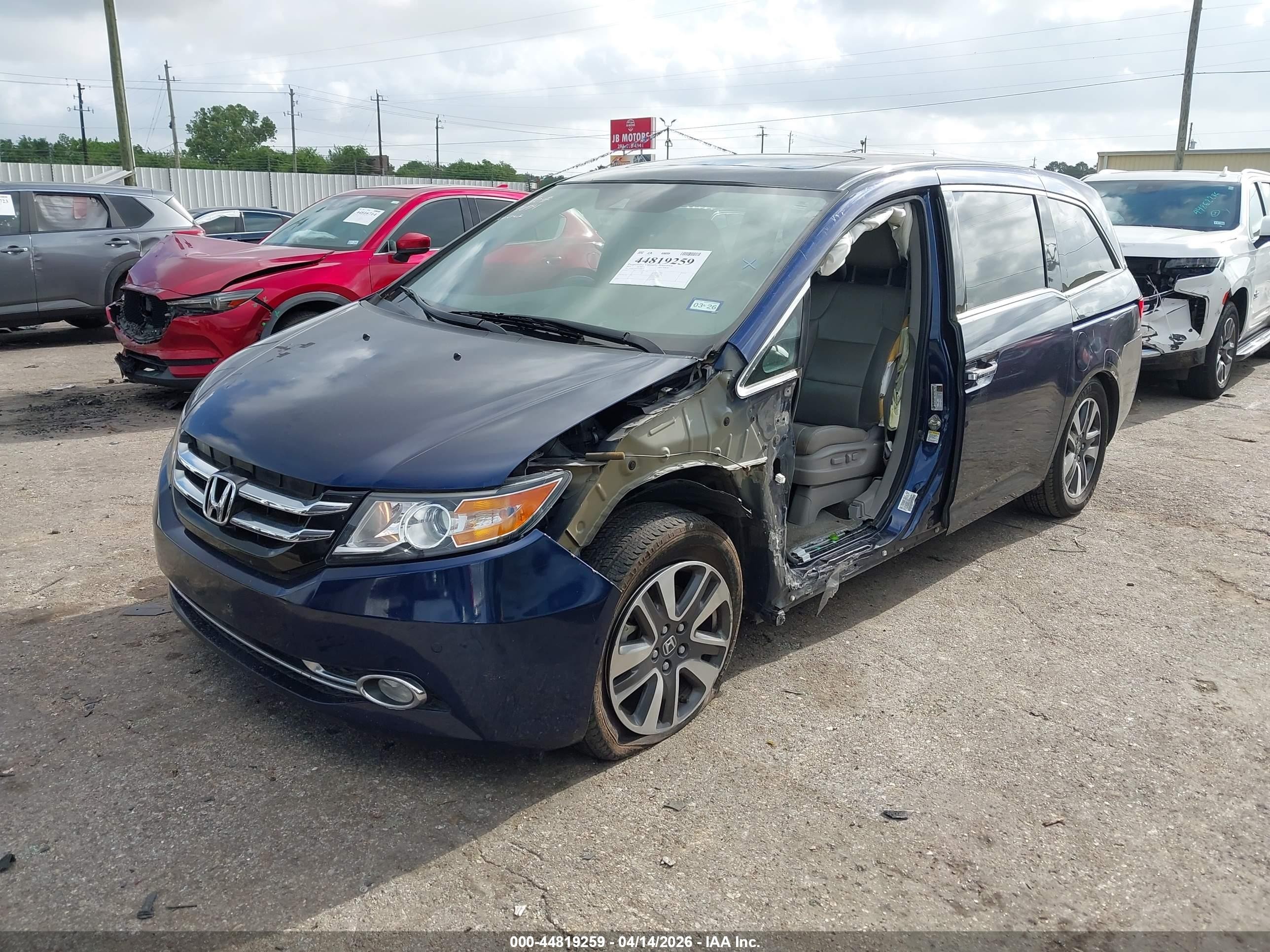 2015 Honda Odyssey Touring/touring Elite Blue vin: 5FNRL5H92FB028150