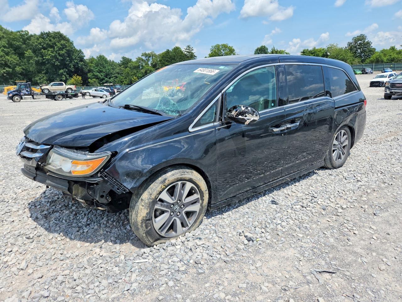 2015 Honda Odyssey Touring Black vin: 5FNRL5H92FB028228