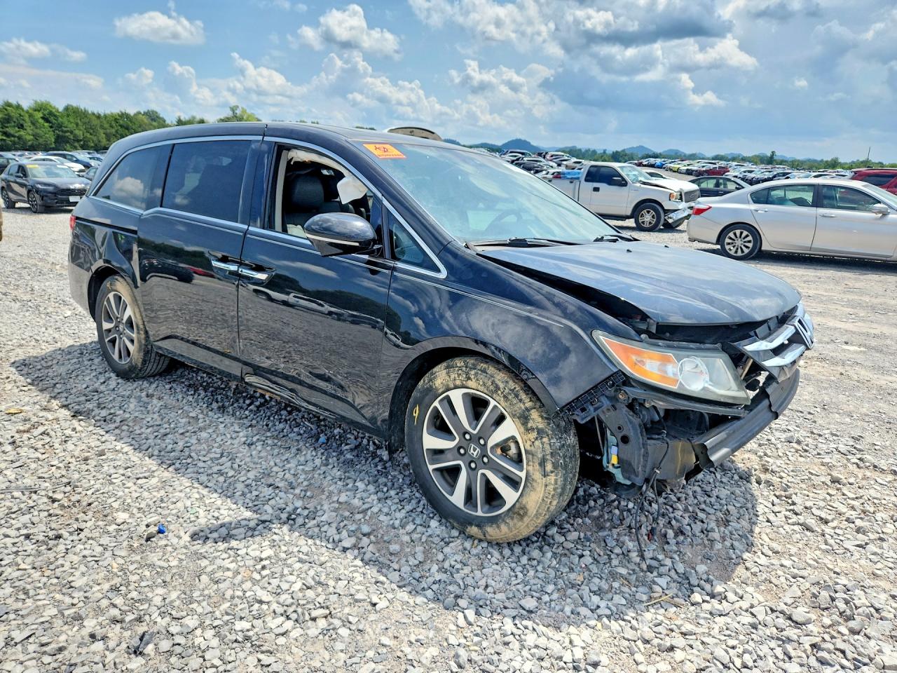 2015 Honda Odyssey Touring Black vin: 5FNRL5H92FB028228