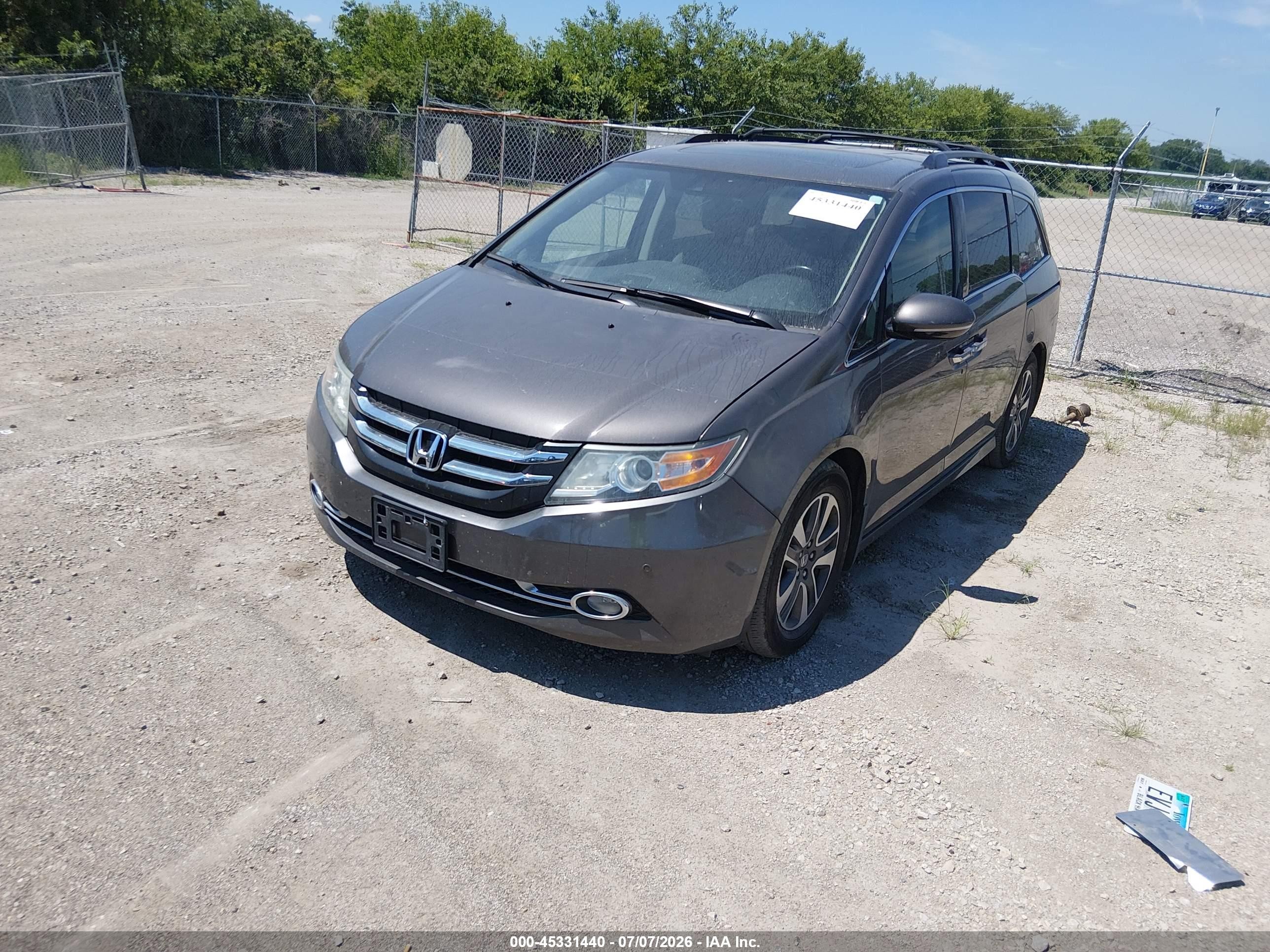 2015 Honda Odyssey Touring/touring Elite Gray vin: 5FNRL5H92FB112260