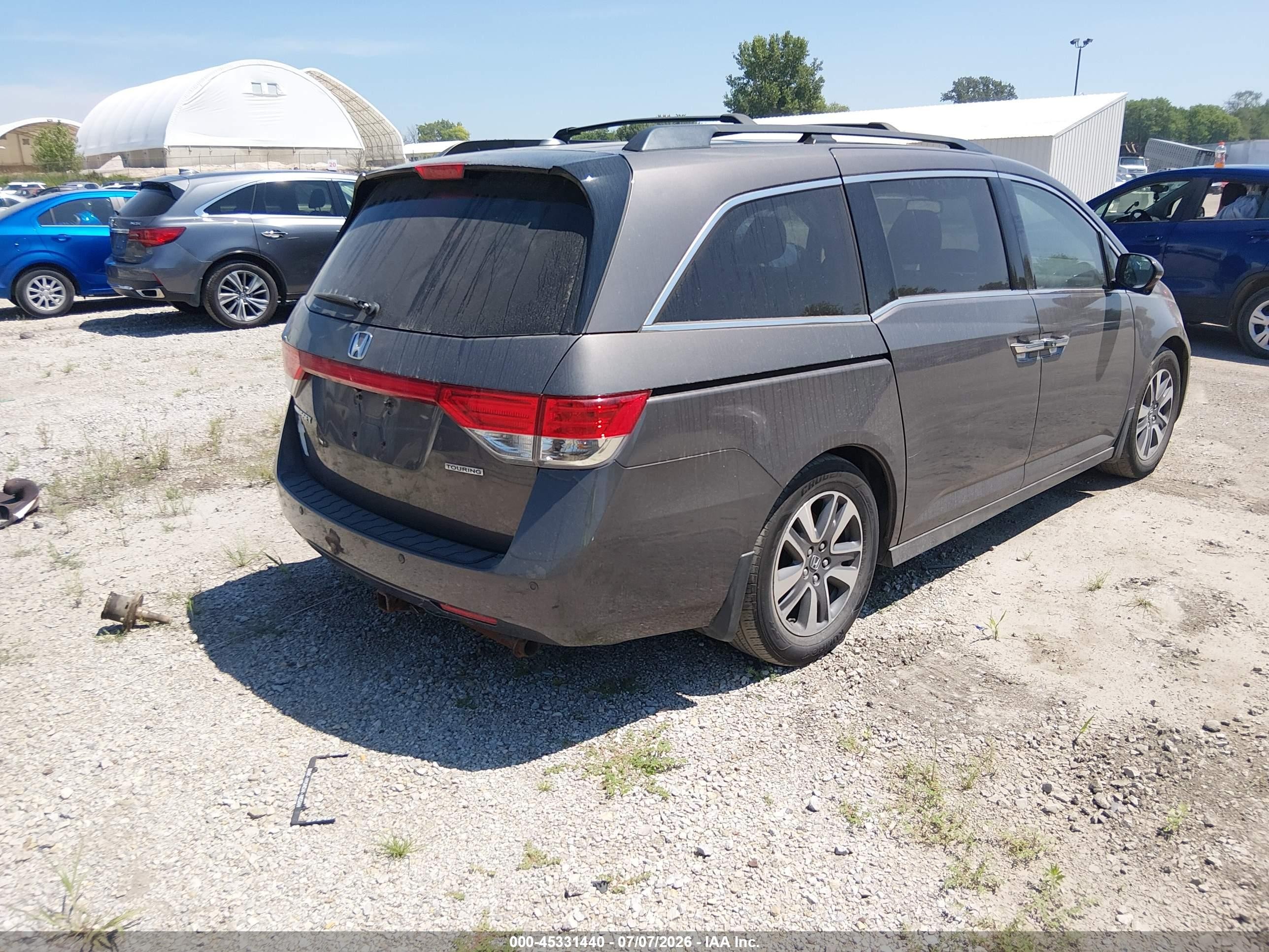 2015 Honda Odyssey Touring/touring Elite Gray vin: 5FNRL5H92FB112260