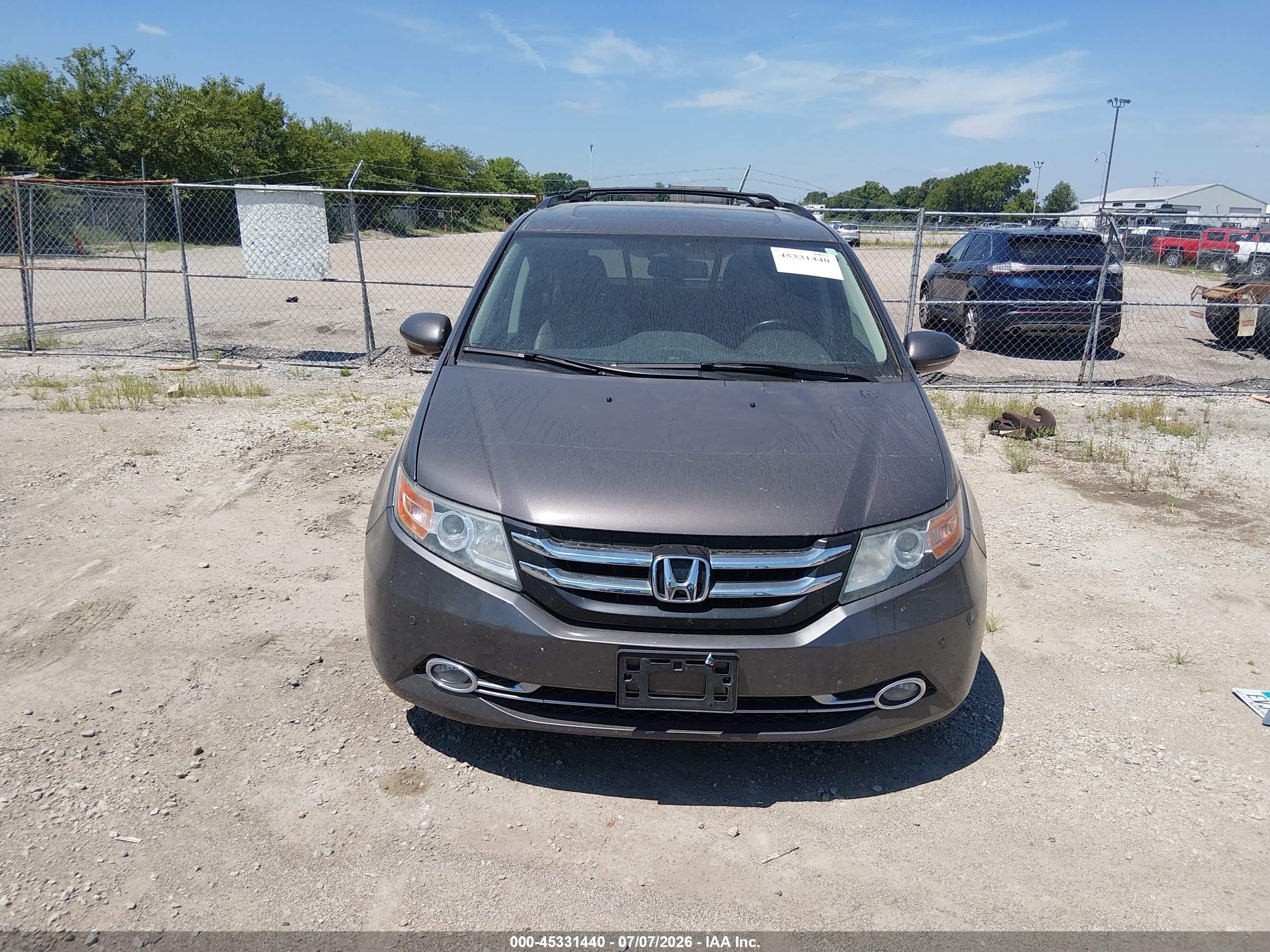 2015 Honda Odyssey Touring/touring Elite Gray vin: 5FNRL5H92FB112260