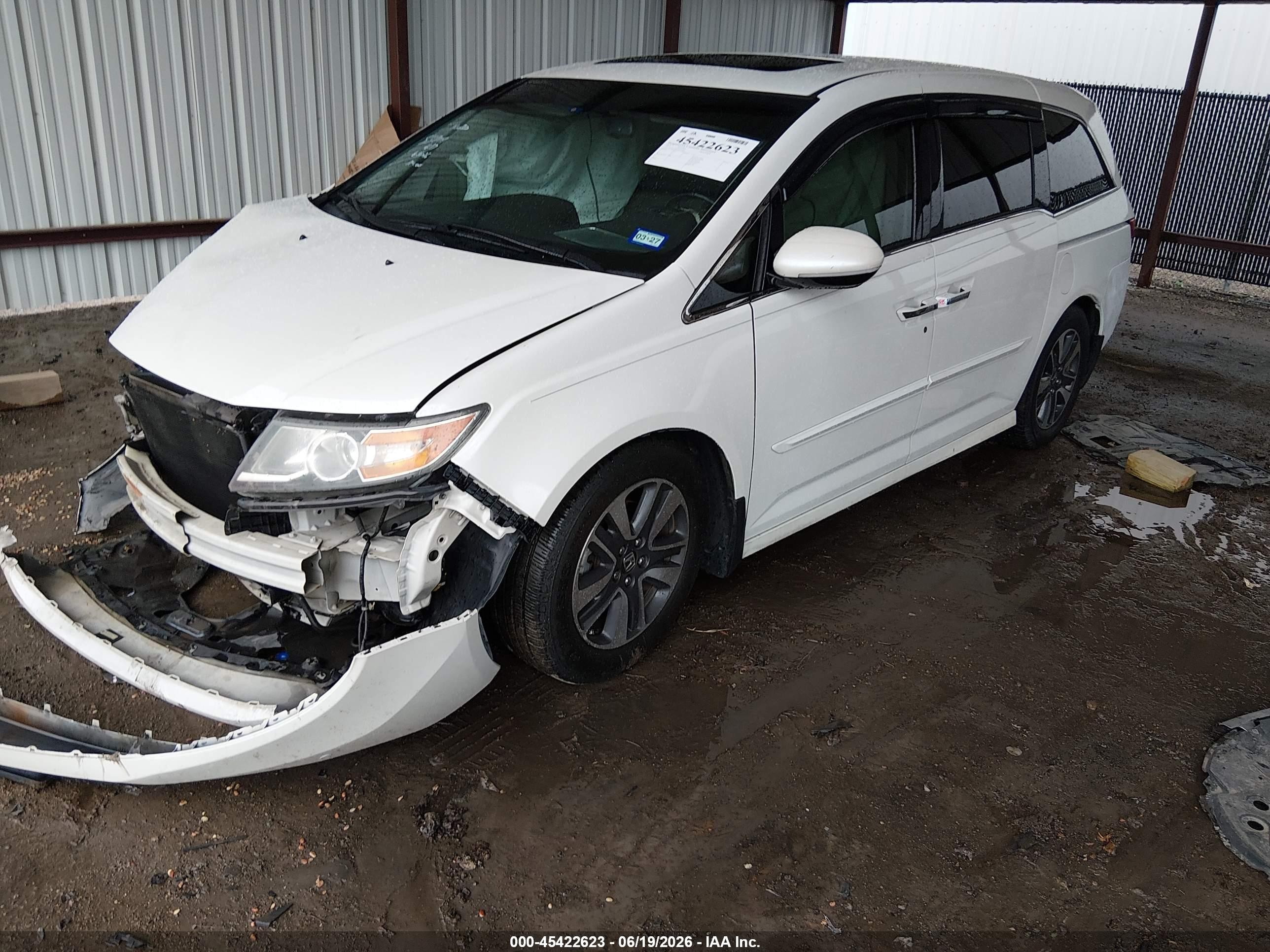 2015 Honda Odyssey Touring/touring Elite White vin: 5FNRL5H92FB118463