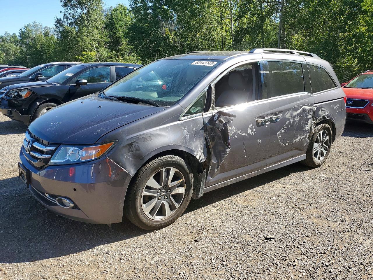 2015 Honda Odyssey Touring Gray vin: 5FNRL5H92FB510987
