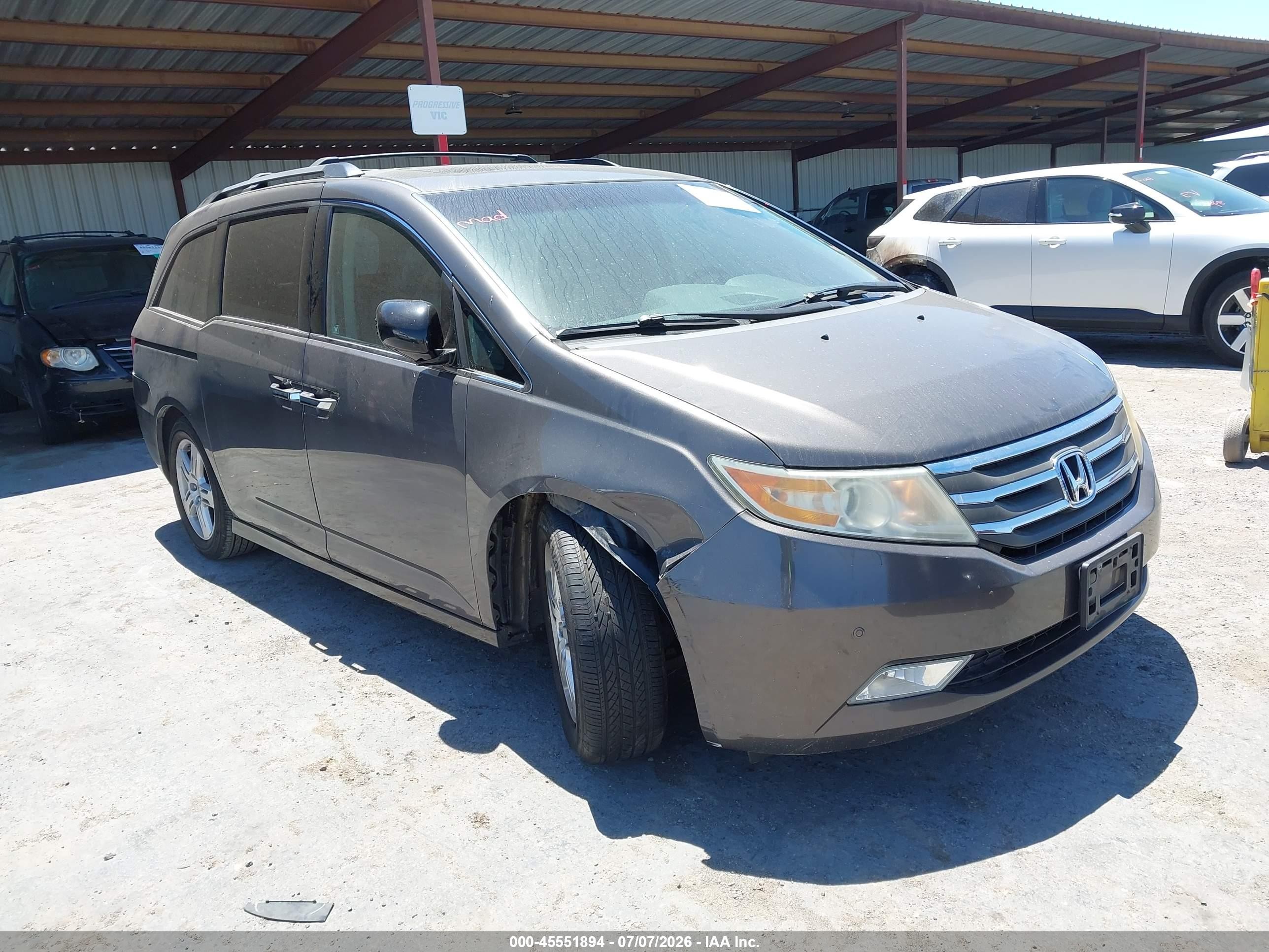 2011 Honda Odyssey Touring/touring Elite Gray vin: 5FNRL5H93BB056629