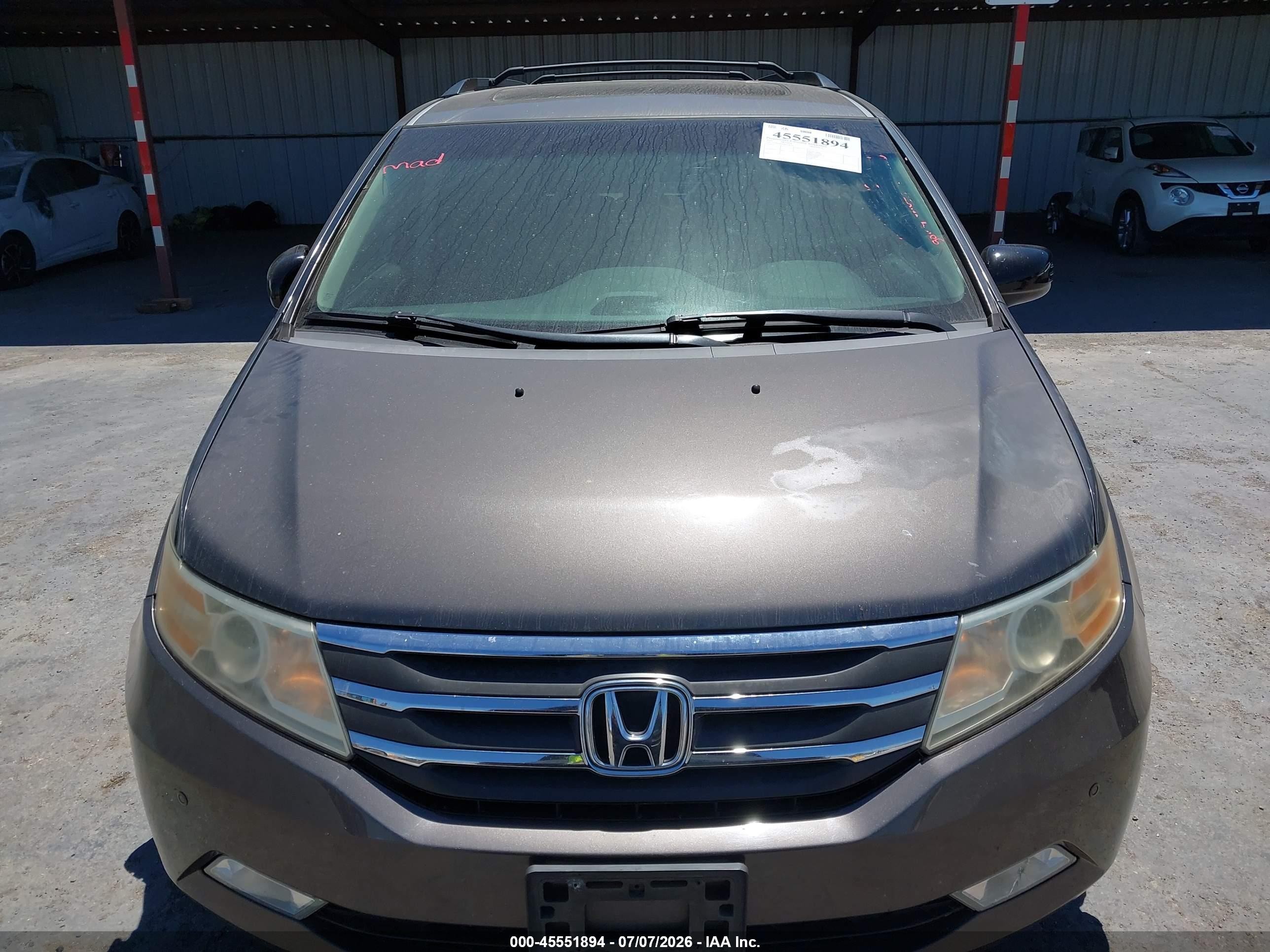 2011 Honda Odyssey Touring/touring Elite Gray vin: 5FNRL5H93BB056629
