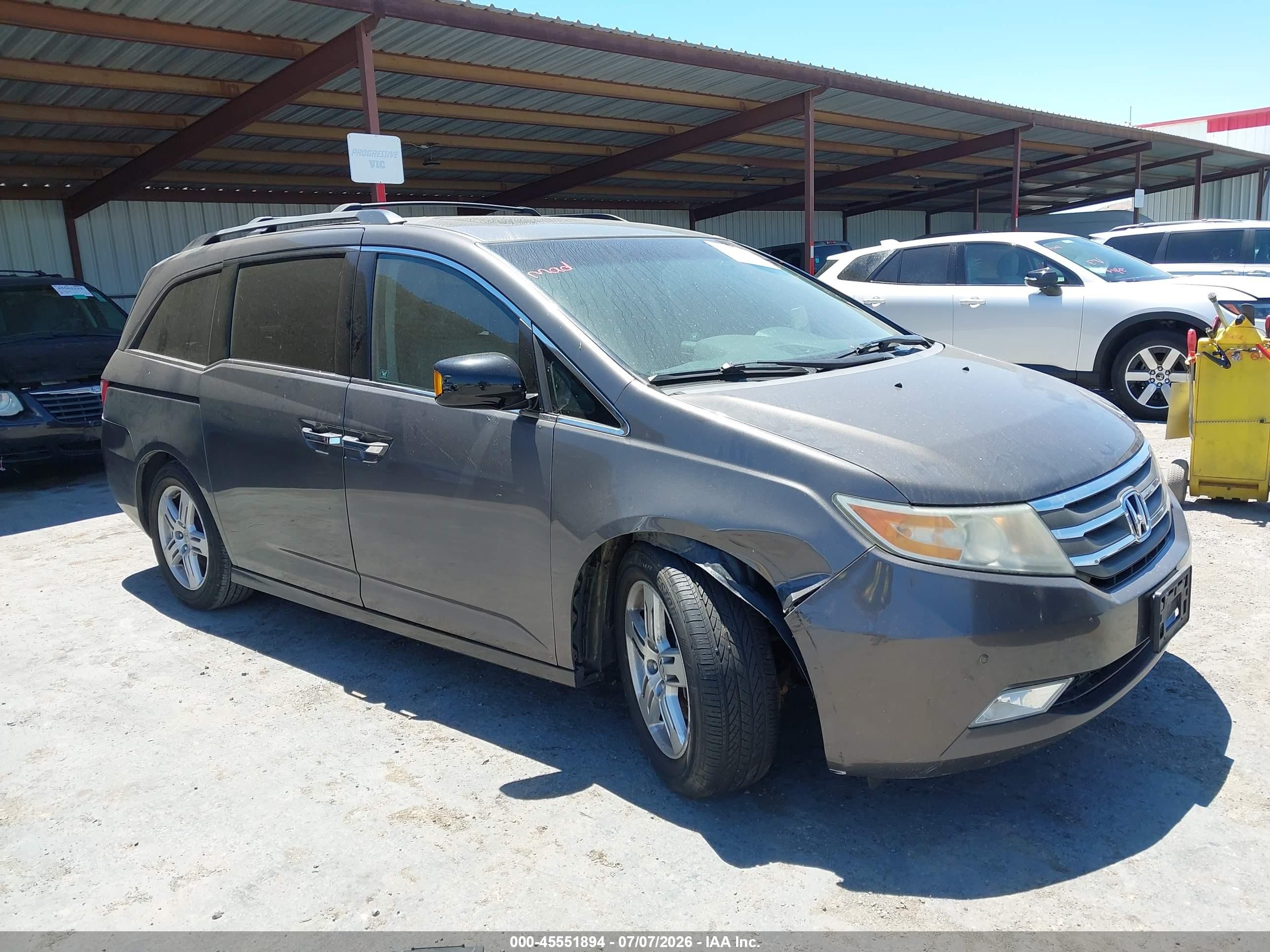 2011 Honda Odyssey Touring/touring Elite Gray vin: 5FNRL5H93BB056629