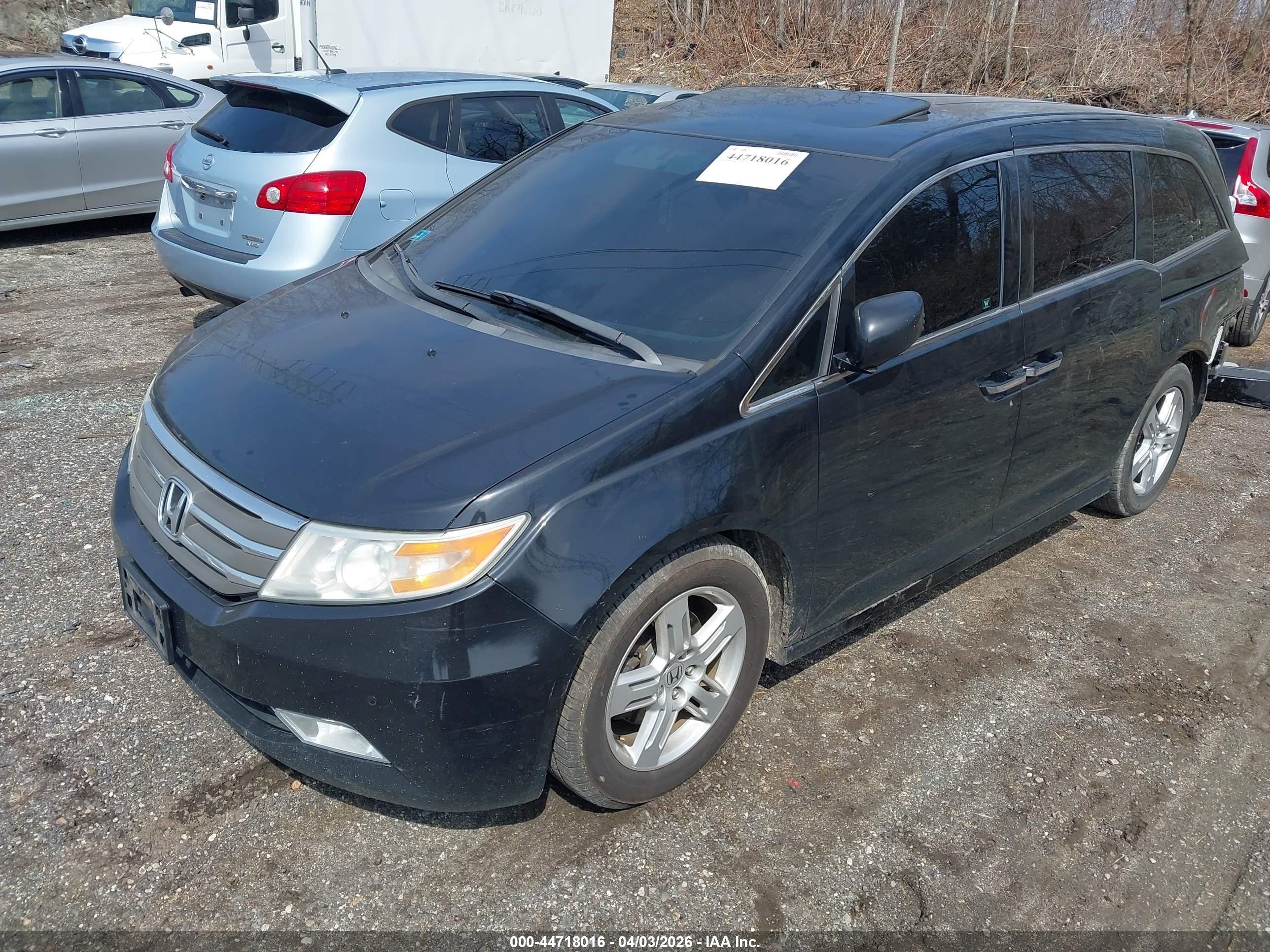 2012 Honda Odyssey Touring/touring Elite Black vin: 5FNRL5H93CB008663